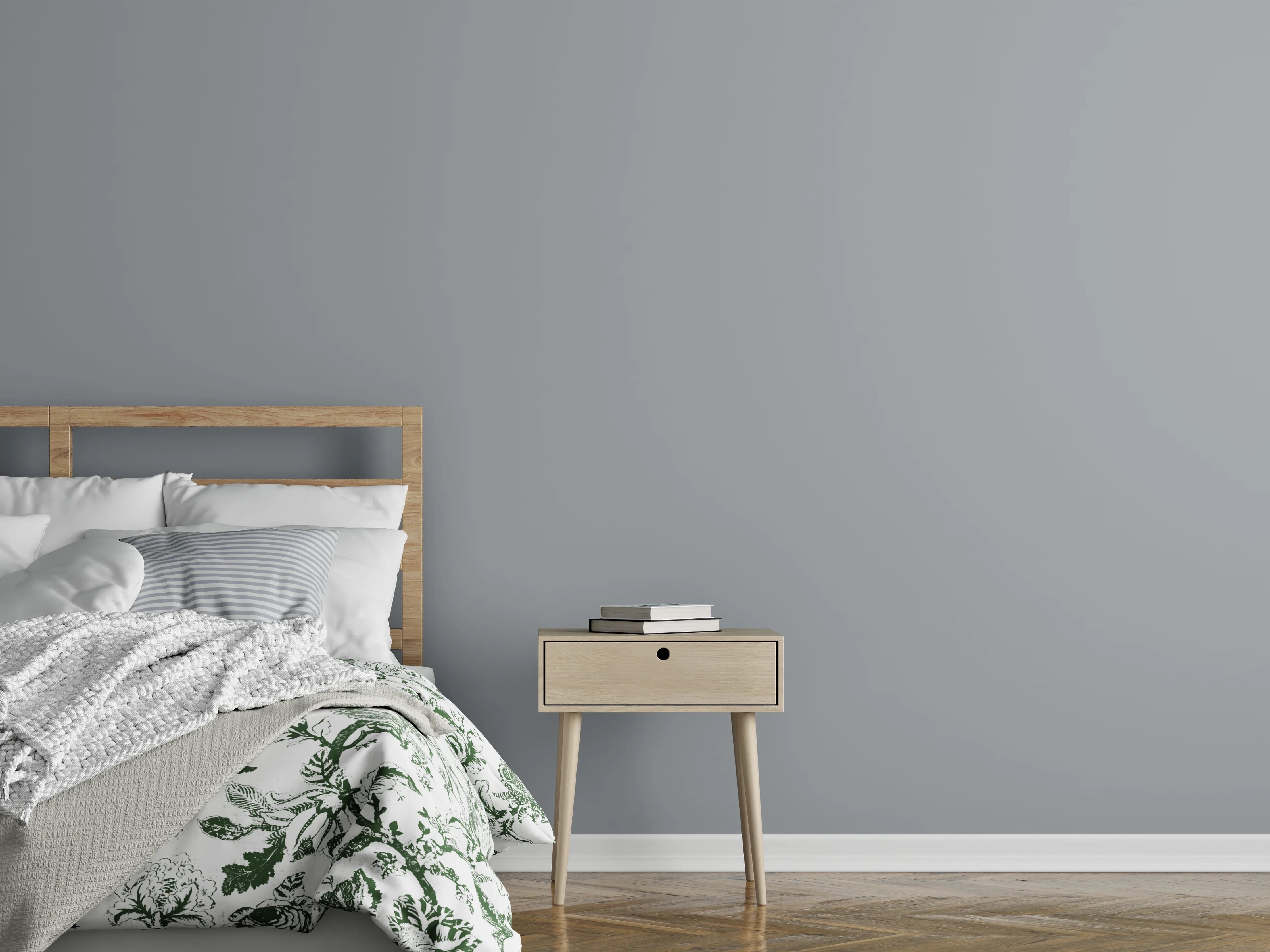 Wandverkleidung Schlafzimmer - RAL 7040 (Fenstergrau)