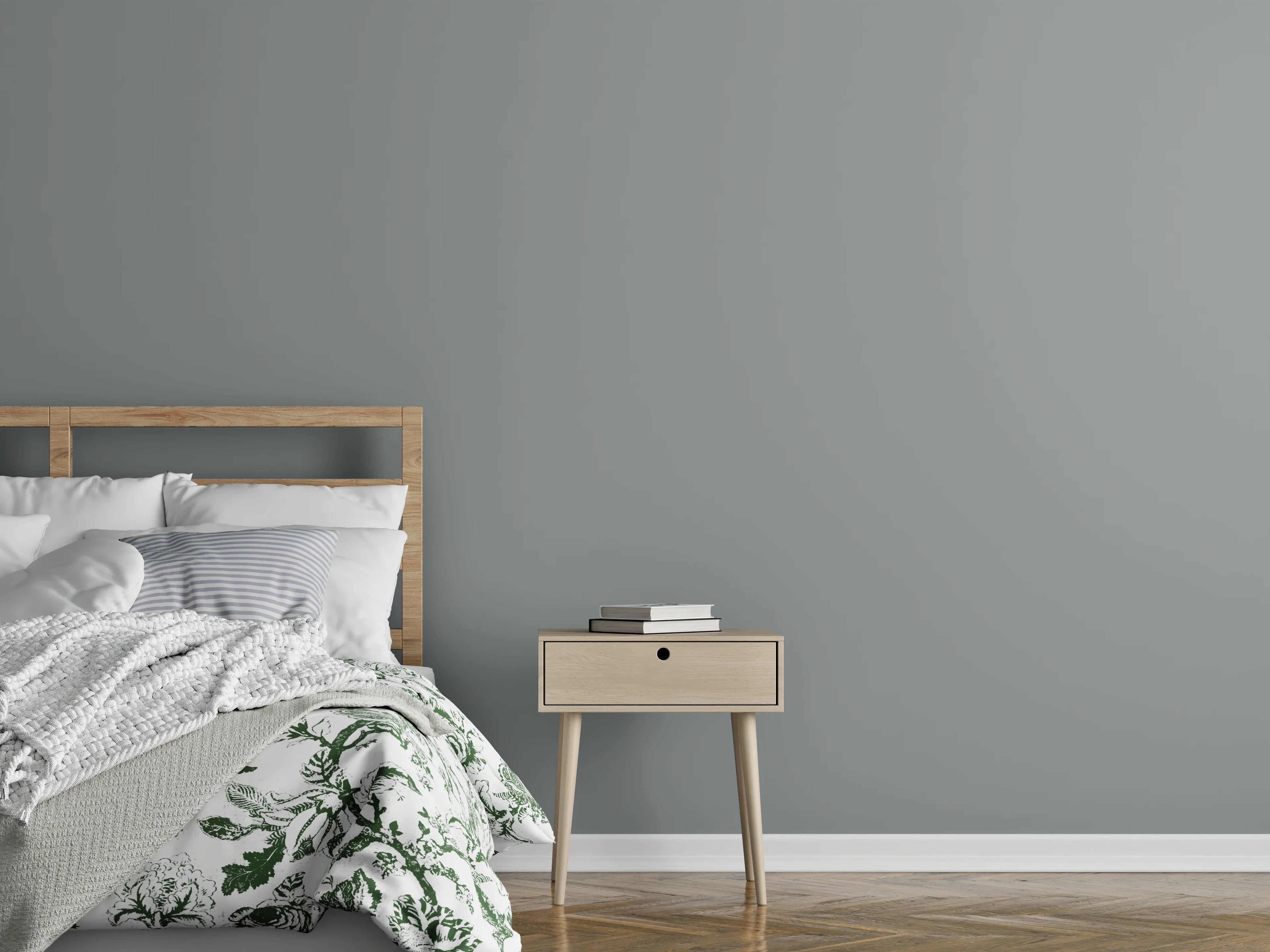 Wandverkleidung Schlafzimmer - RAL 7042 (Verkehrsgrau A)