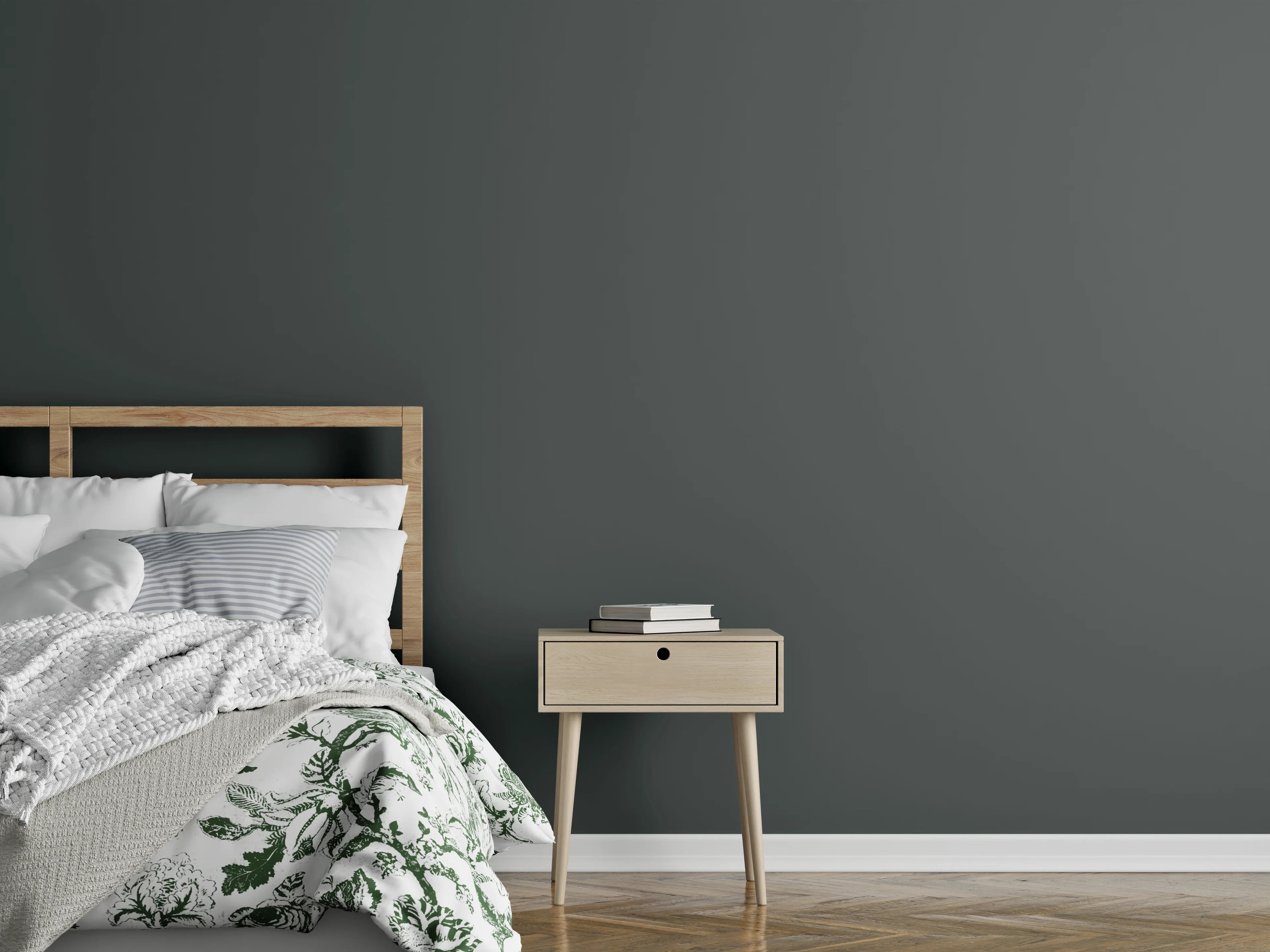 Wandverkleidung Schlafzimmer - RAL 7043 (Verkehrsgrau B)