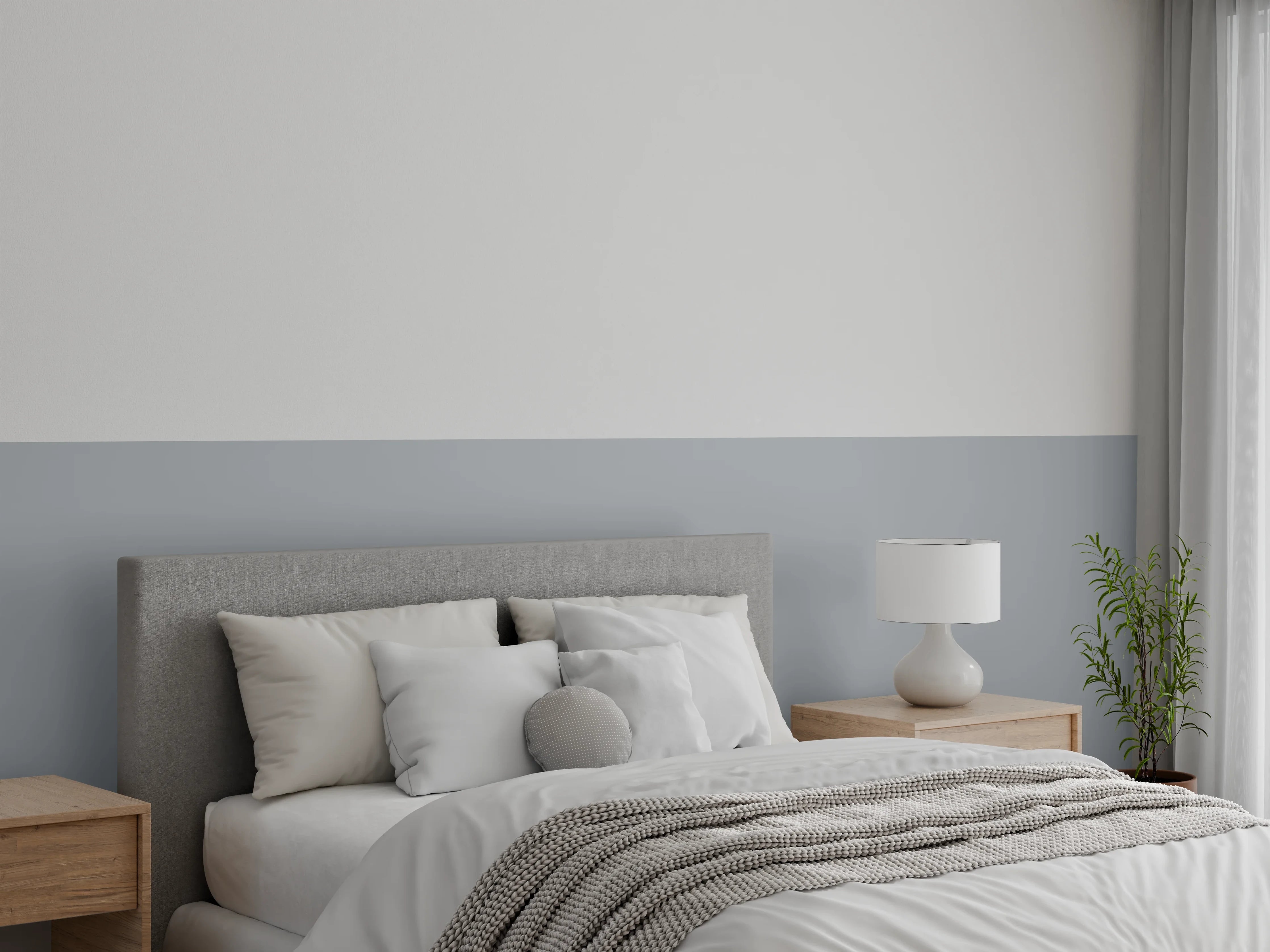 Wandverkleidung Schlafzimmer - RAL 7045 (Telegrau 1)
