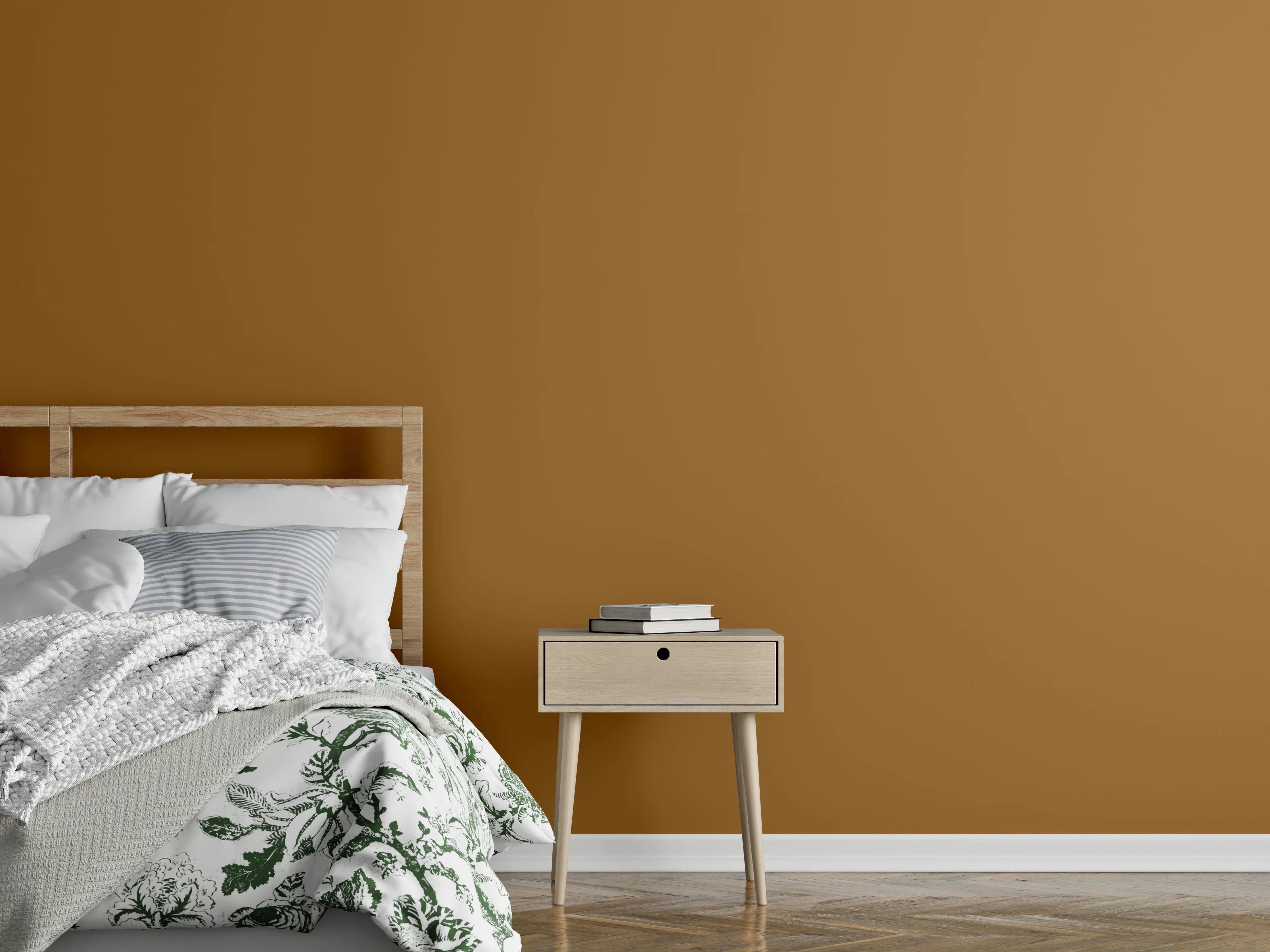 Wandverkleidung Schlafzimmer - RAL 8001 (Ockerbraun)
