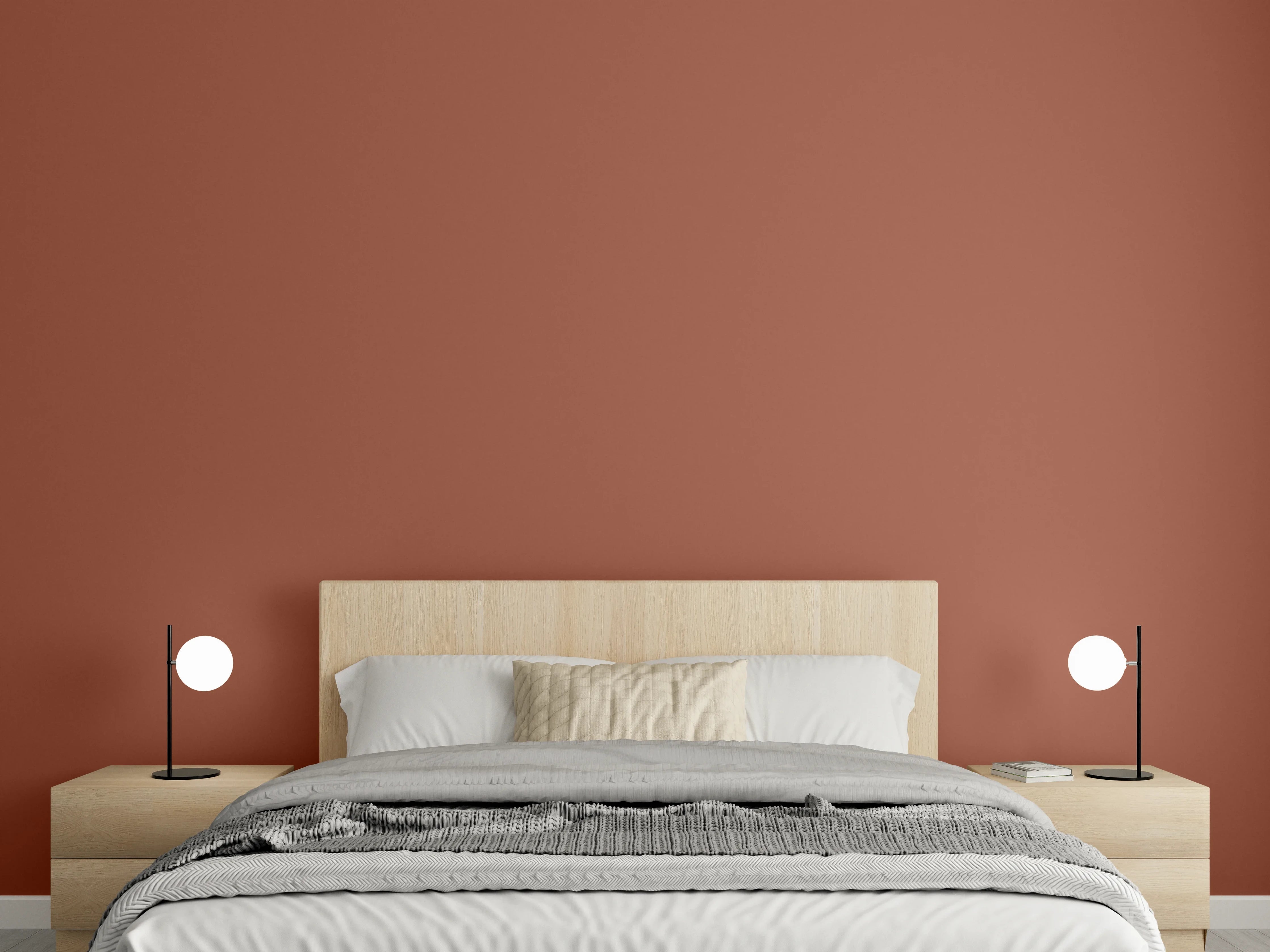 Wandverkleidung Schlafzimmer - RAL 8004 (Kupferbraun)