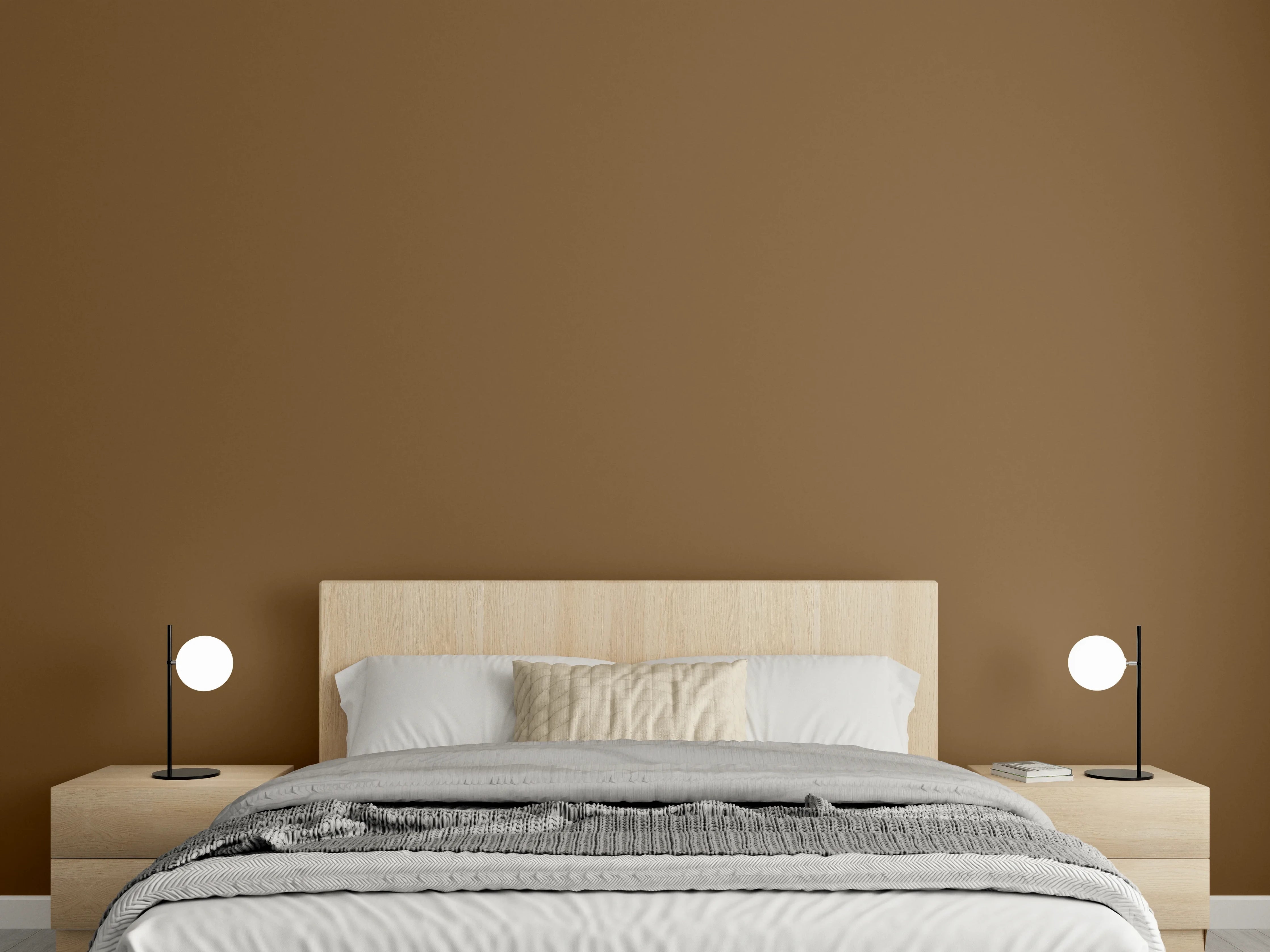 Wandverkleidung Schlafzimmer - RAL 8008 (Olivbraun)