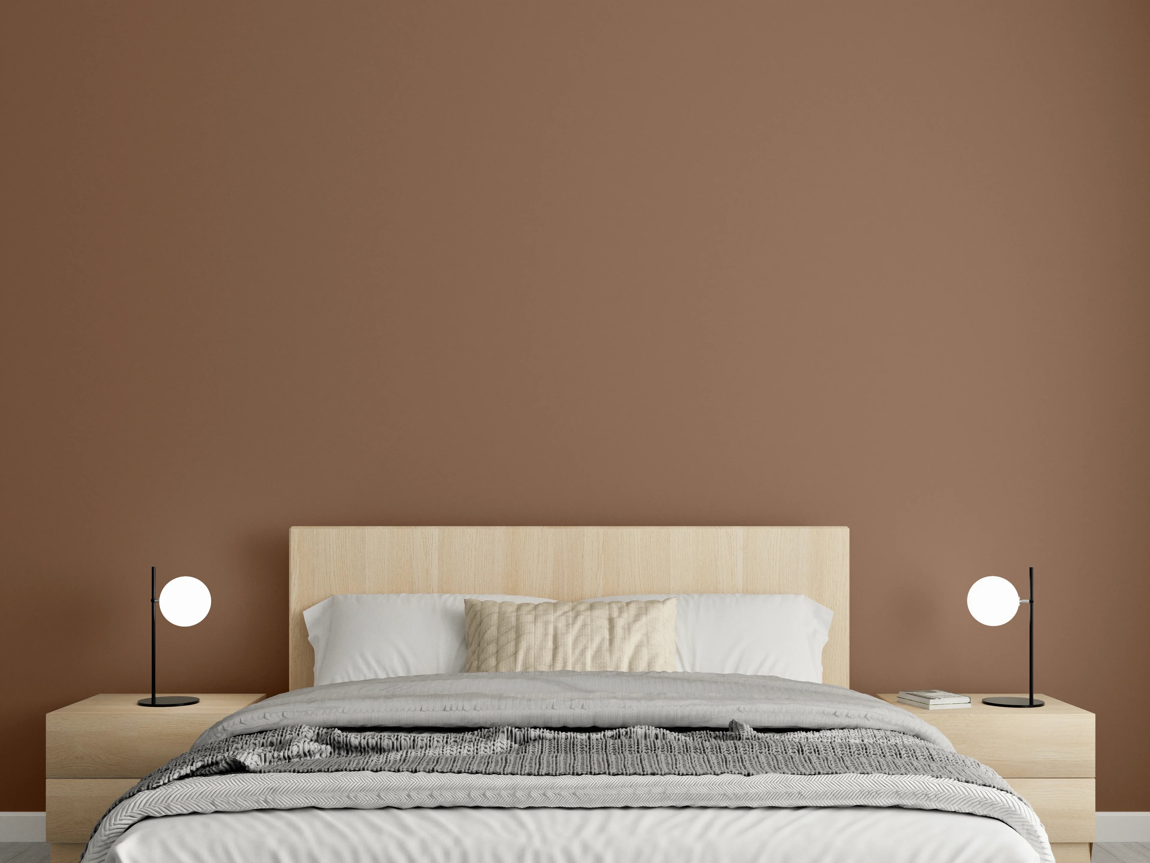 Wandverkleidung Schlafzimmer - RAL 8024 (Beigebraun)