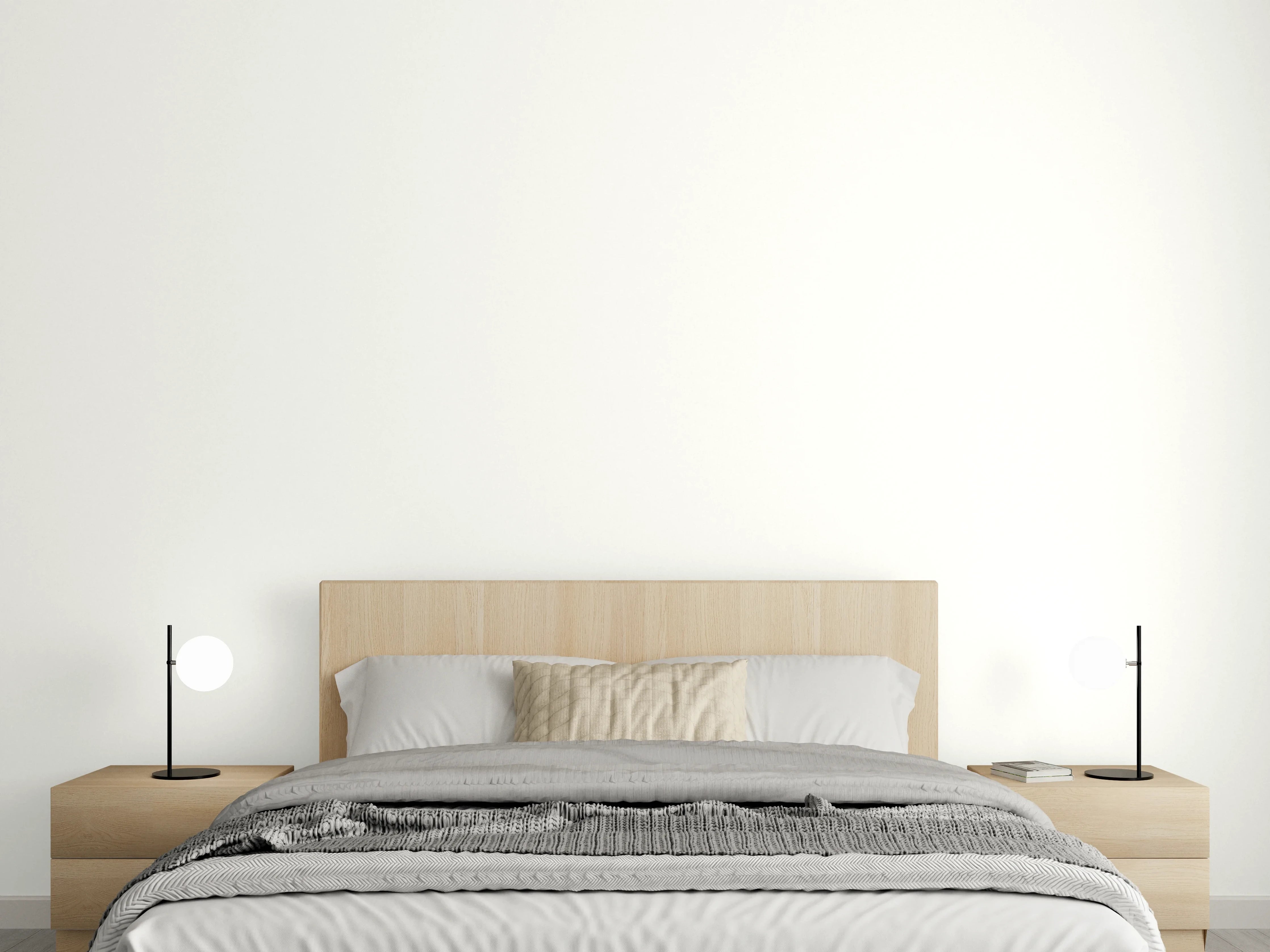 Wandverkleidung Schlafzimmer - RAL 9010 (Reinweiß)