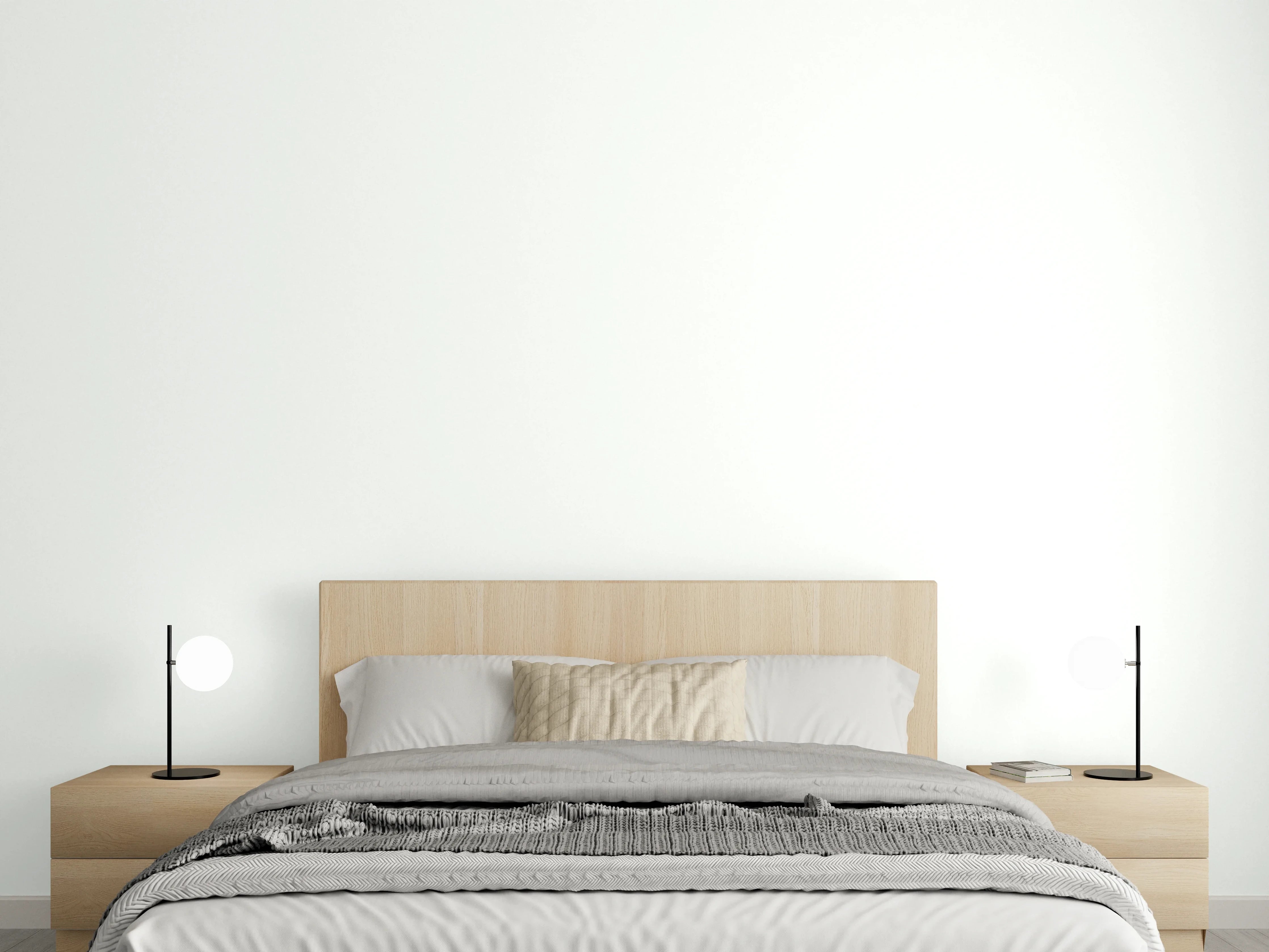 Wandverkleidung Schlafzimmer - RAL 9016 (Verkehrsweiß)