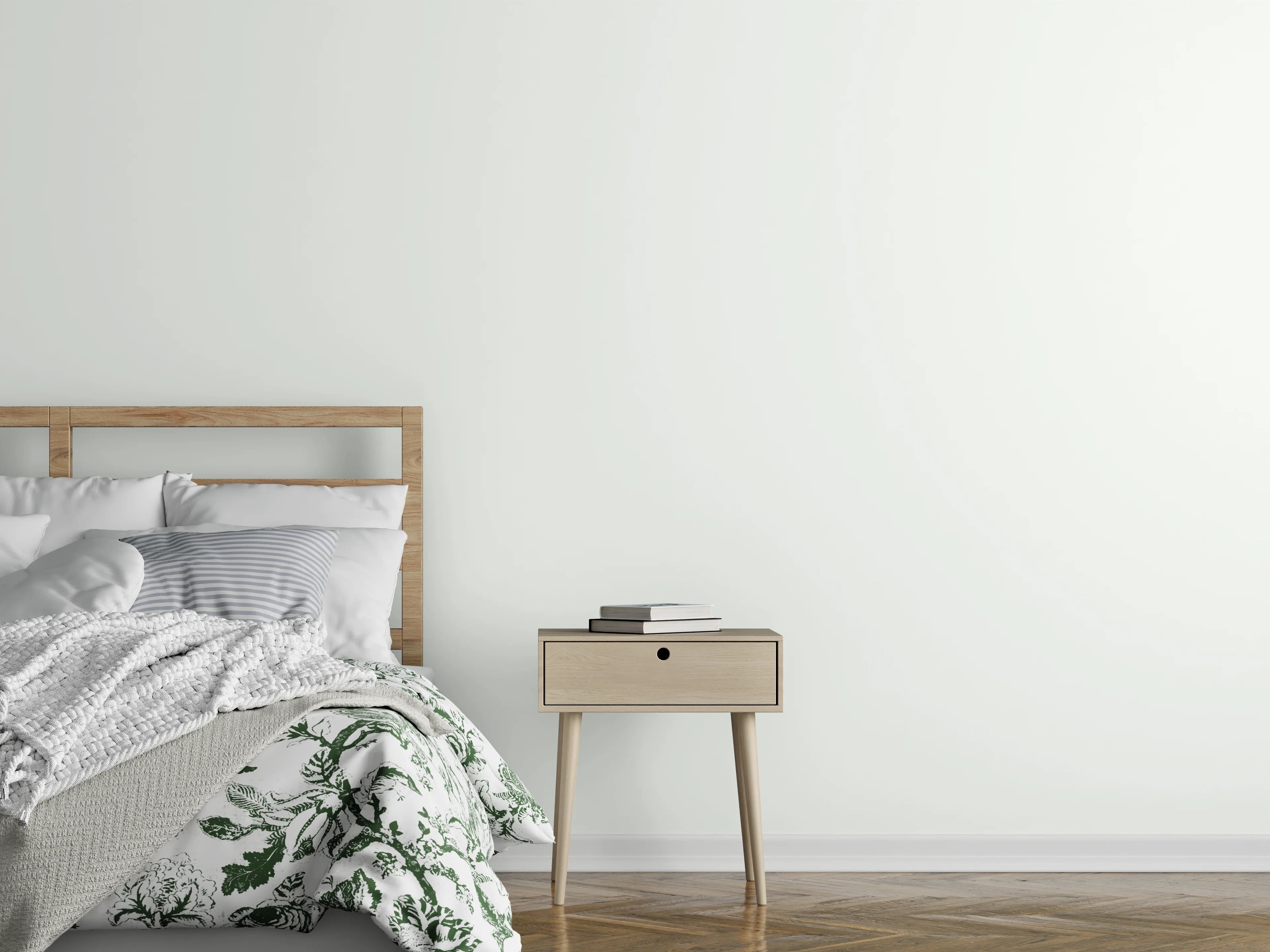 Wandverkleidung Schlafzimmer - RAL 9016 (Verkehrsweiß)