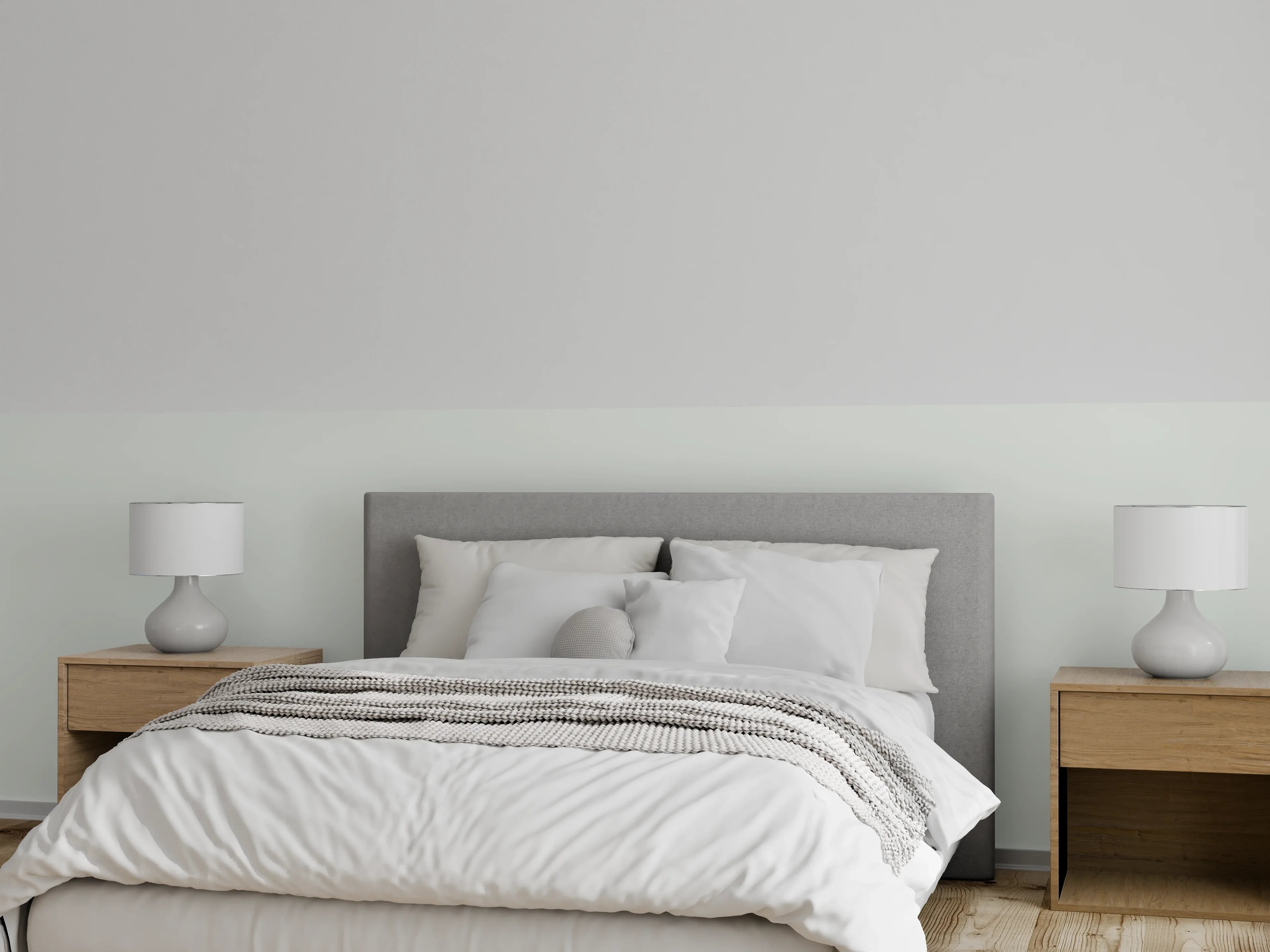 Wandverkleidung Schlafzimmer - RAL 9018 (Papyrusweiß)