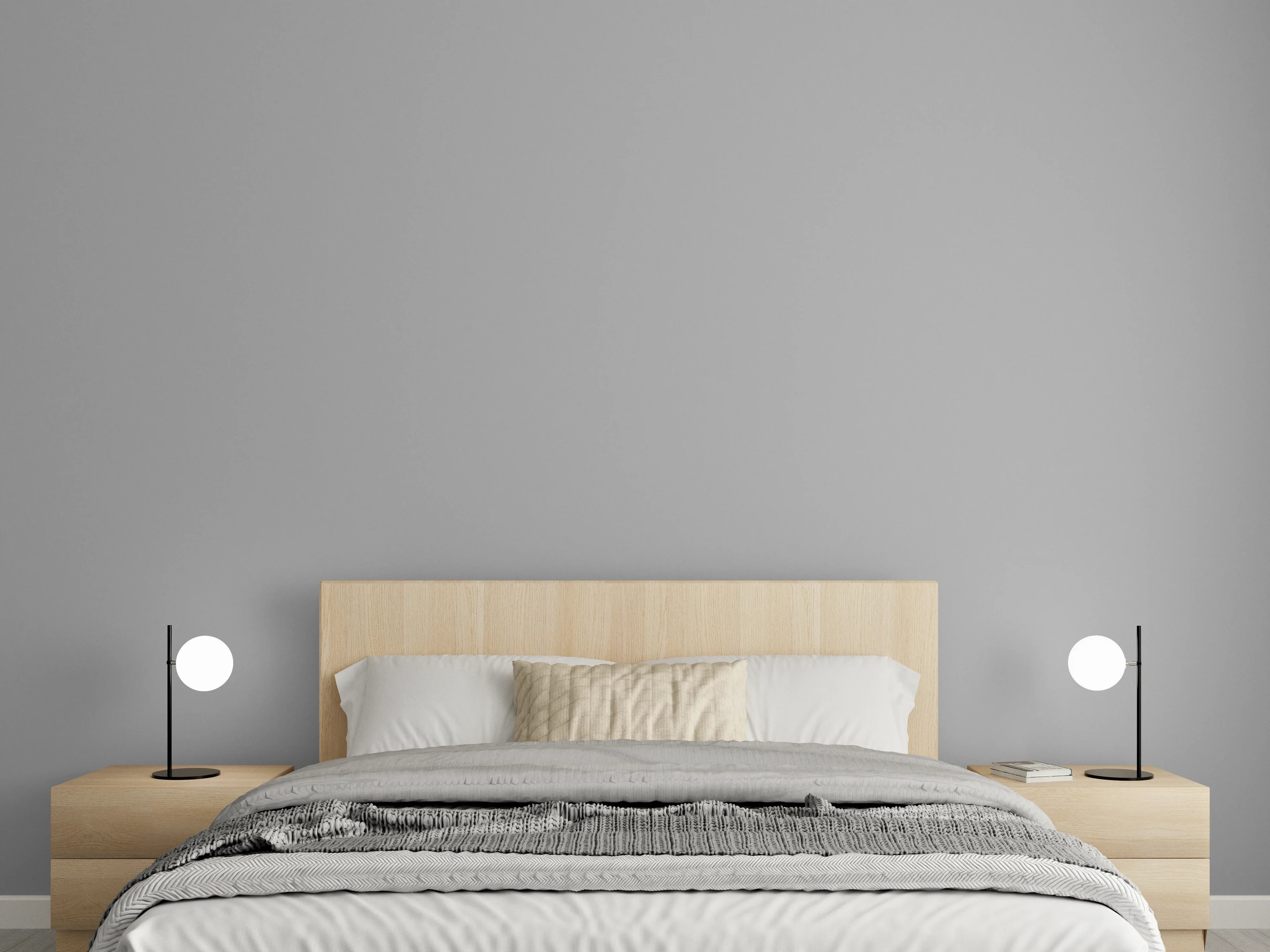 Wandverkleidung Schlafzimmer - RAL 9022 (Perlhellgrau)