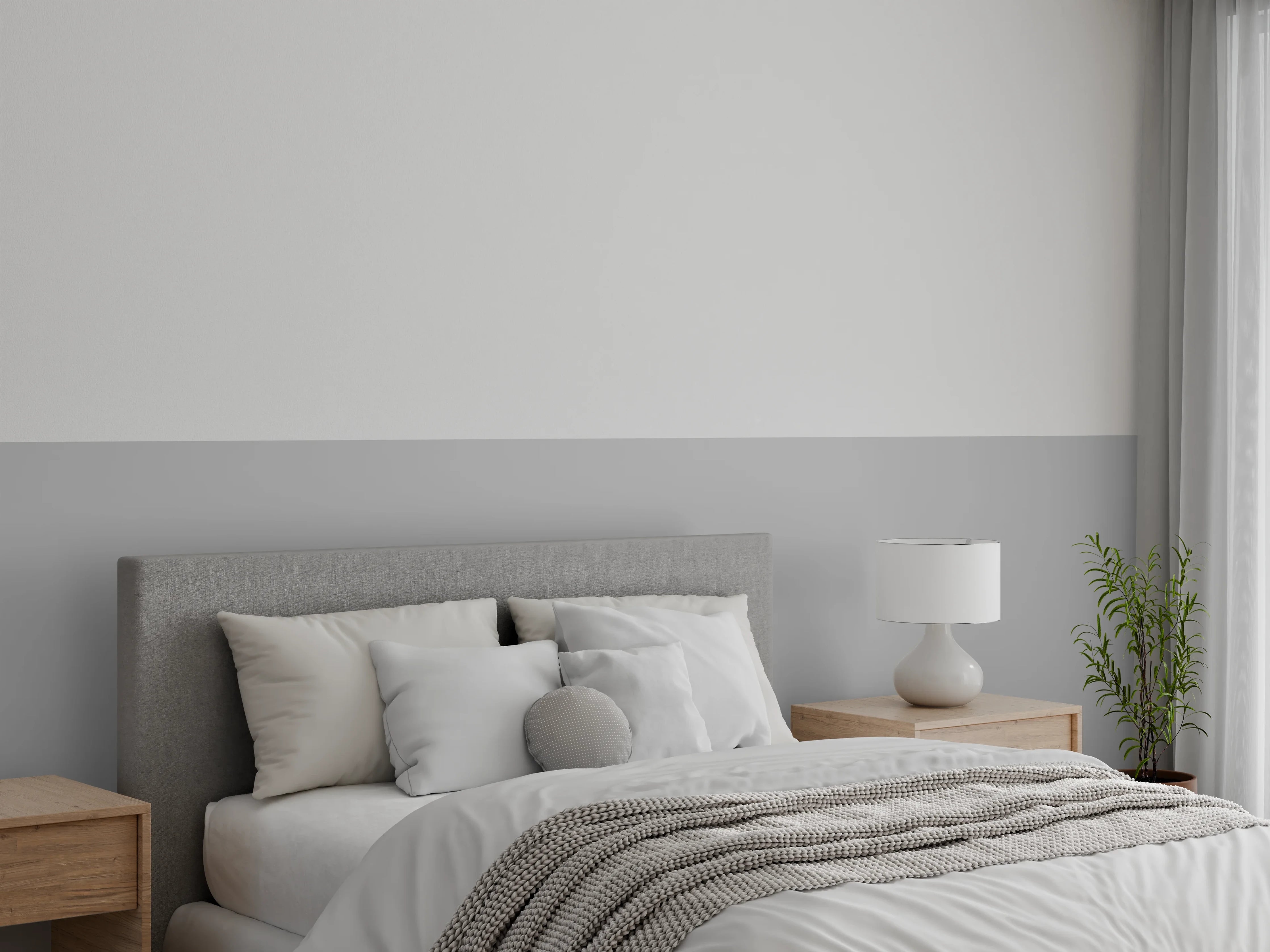 Wandverkleidung Schlafzimmer - RAL 9022 (Perlhellgrau)