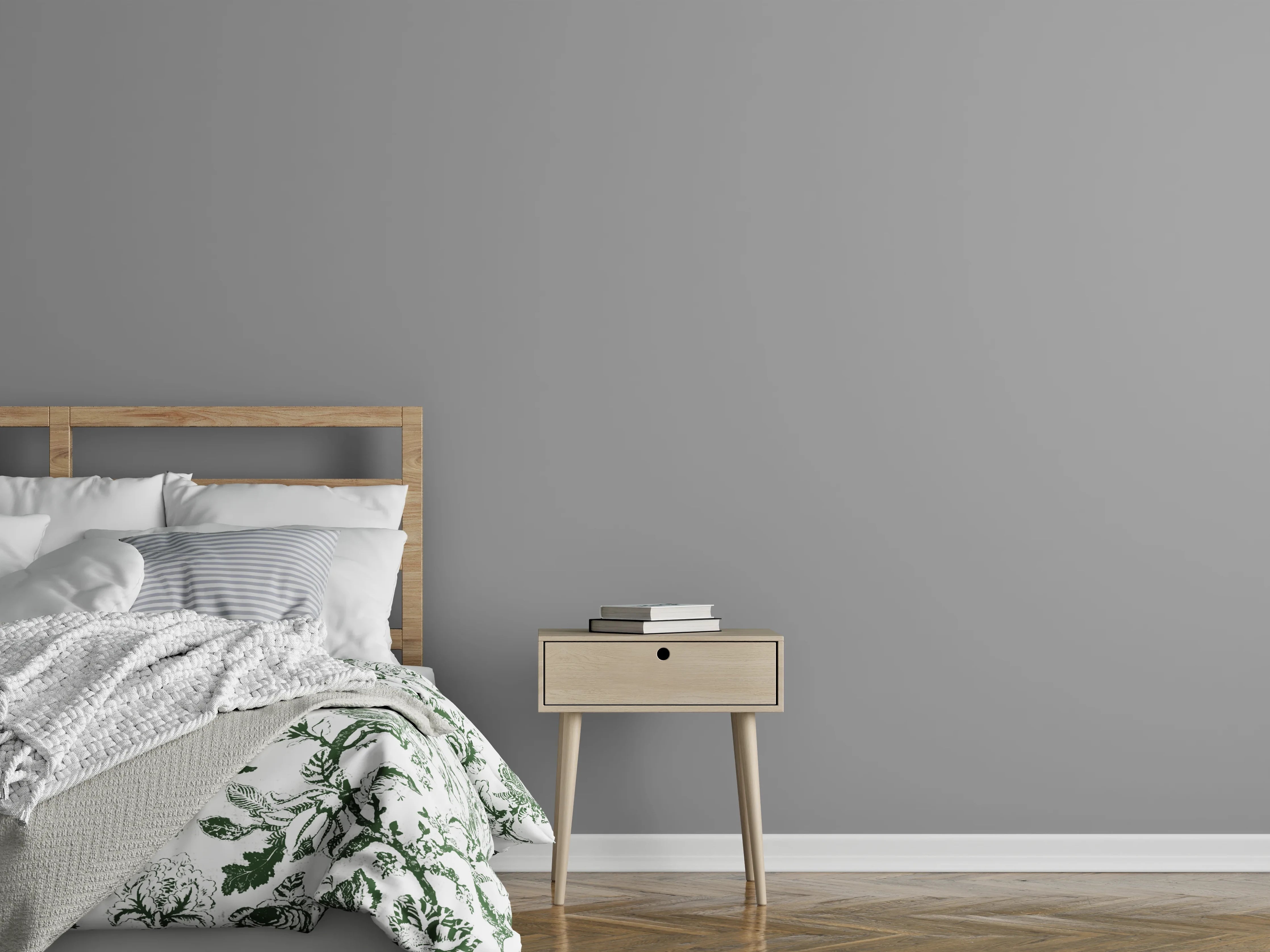 Wandverkleidung Schlafzimmer - RAL 9022 (Perlhellgrau)