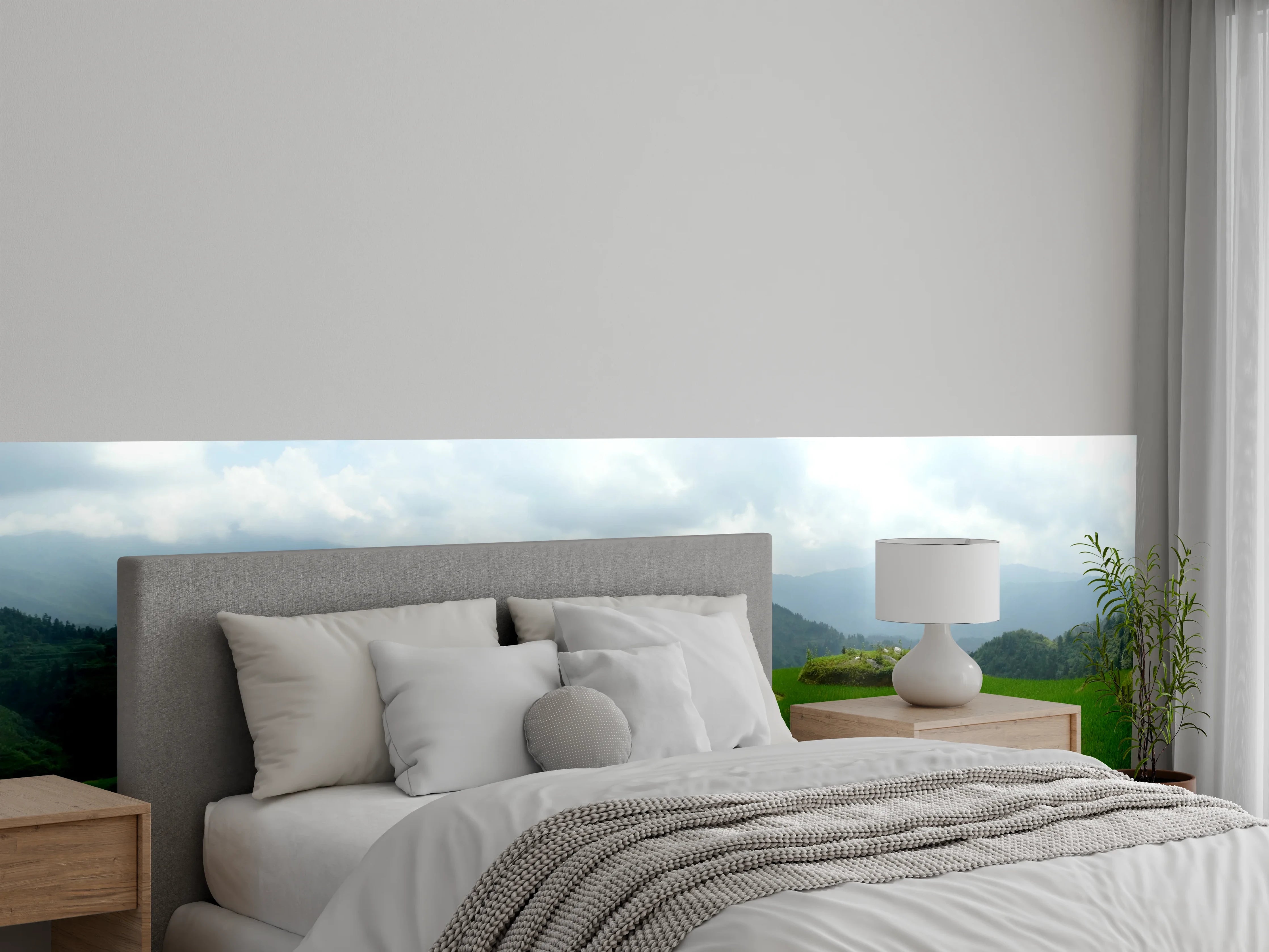 Wandverkleidung Schlafzimmer - Reisterrassen Panorama Landschaft Natur