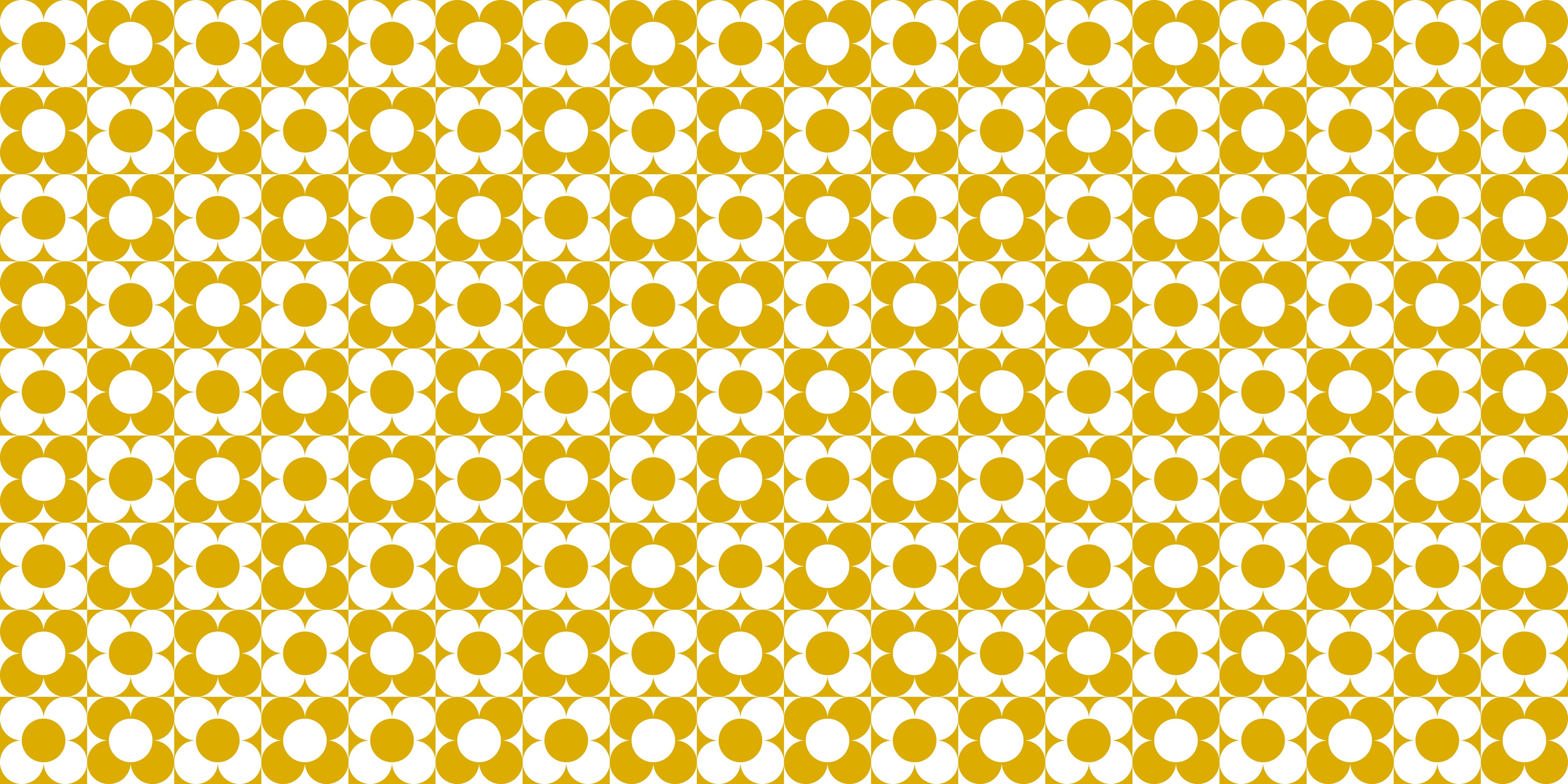 Wandverkleidung Schlafzimmer-Retro-Muster in Gelb-Weiß-Optik