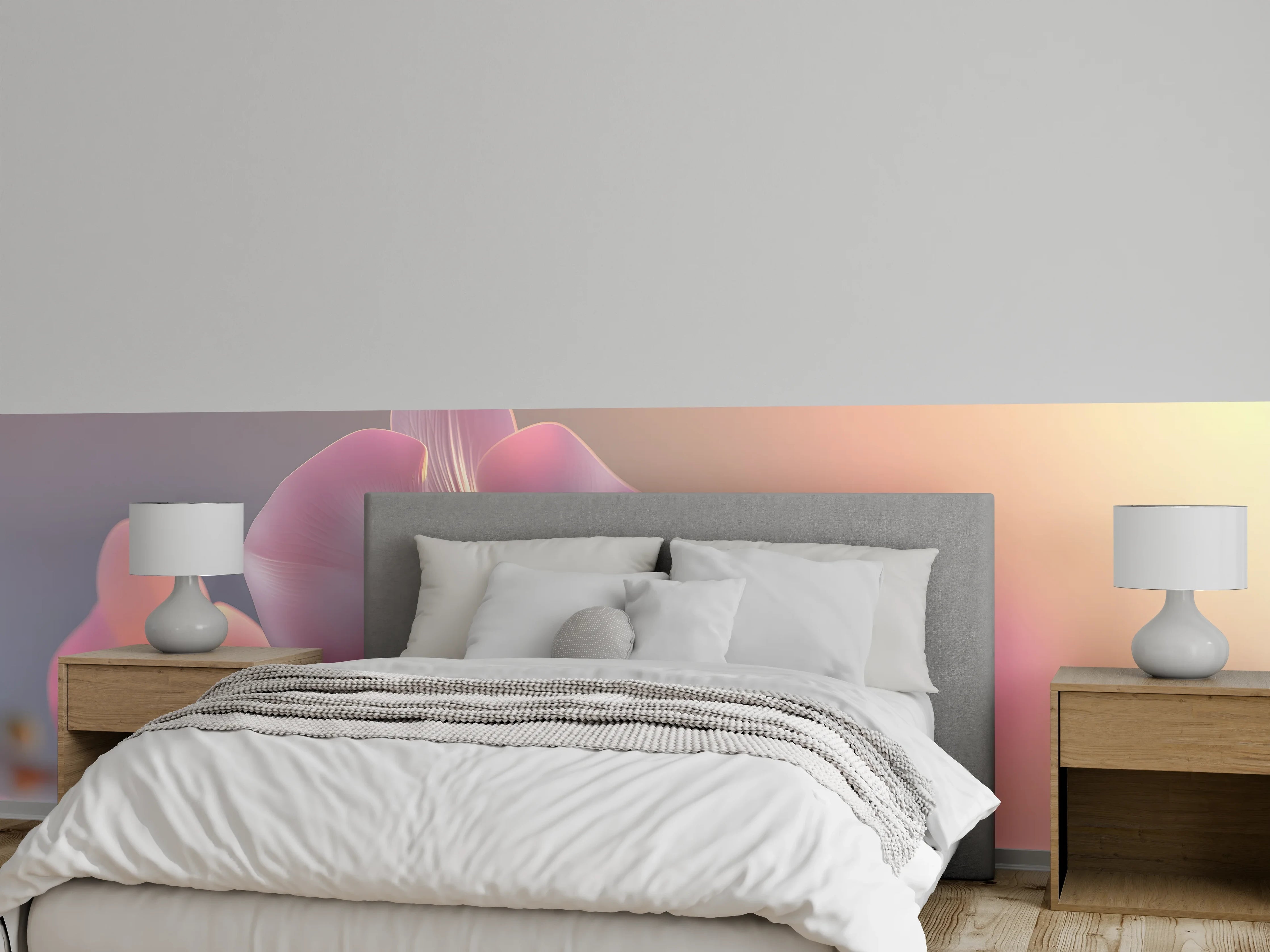 Wandverkleidung Schlafzimmer - Rosa Orchidee Pastellhintergrund