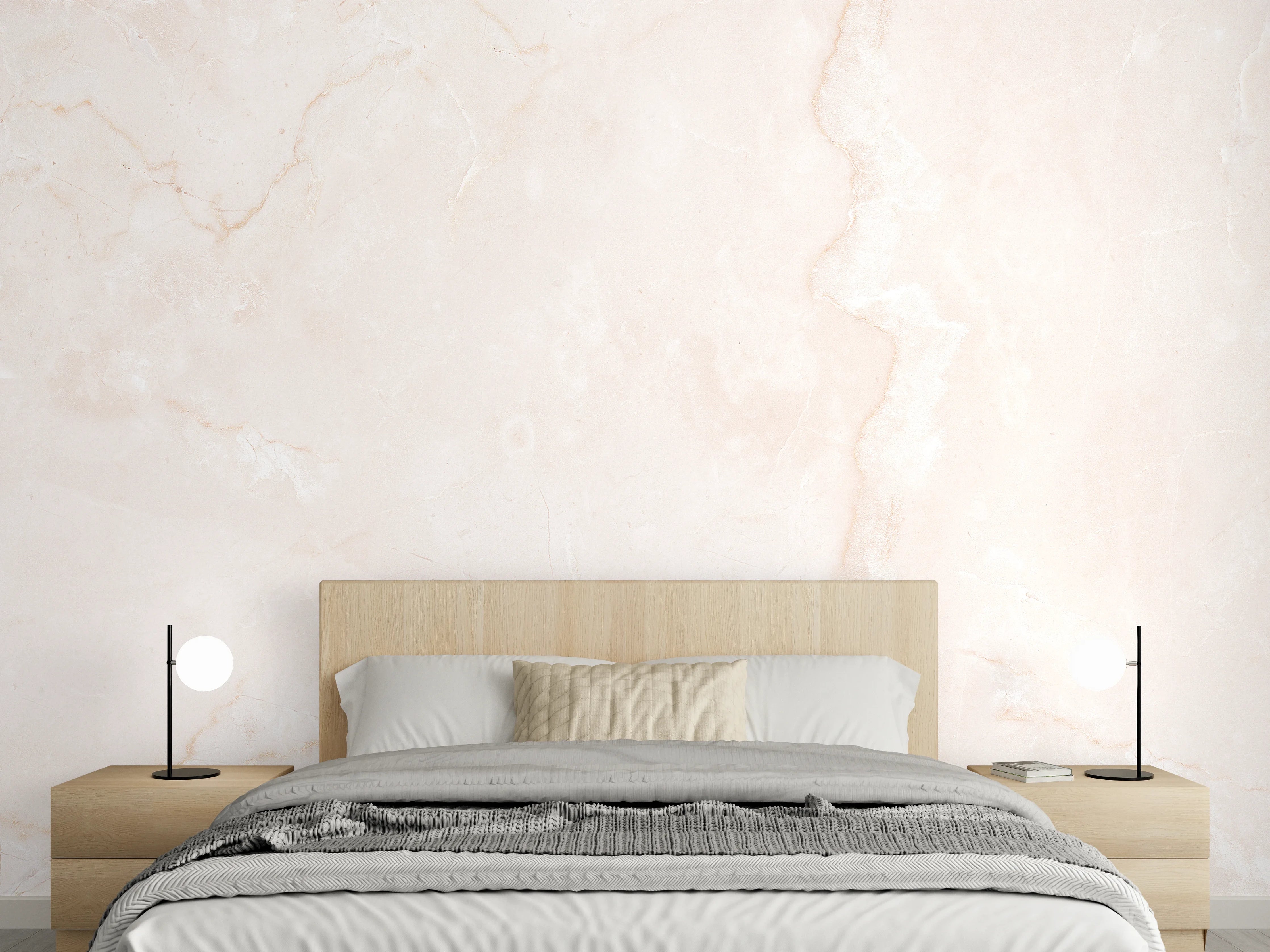Wandverkleidung Schlafzimmer - Rosafarbige moderne Marmortextur