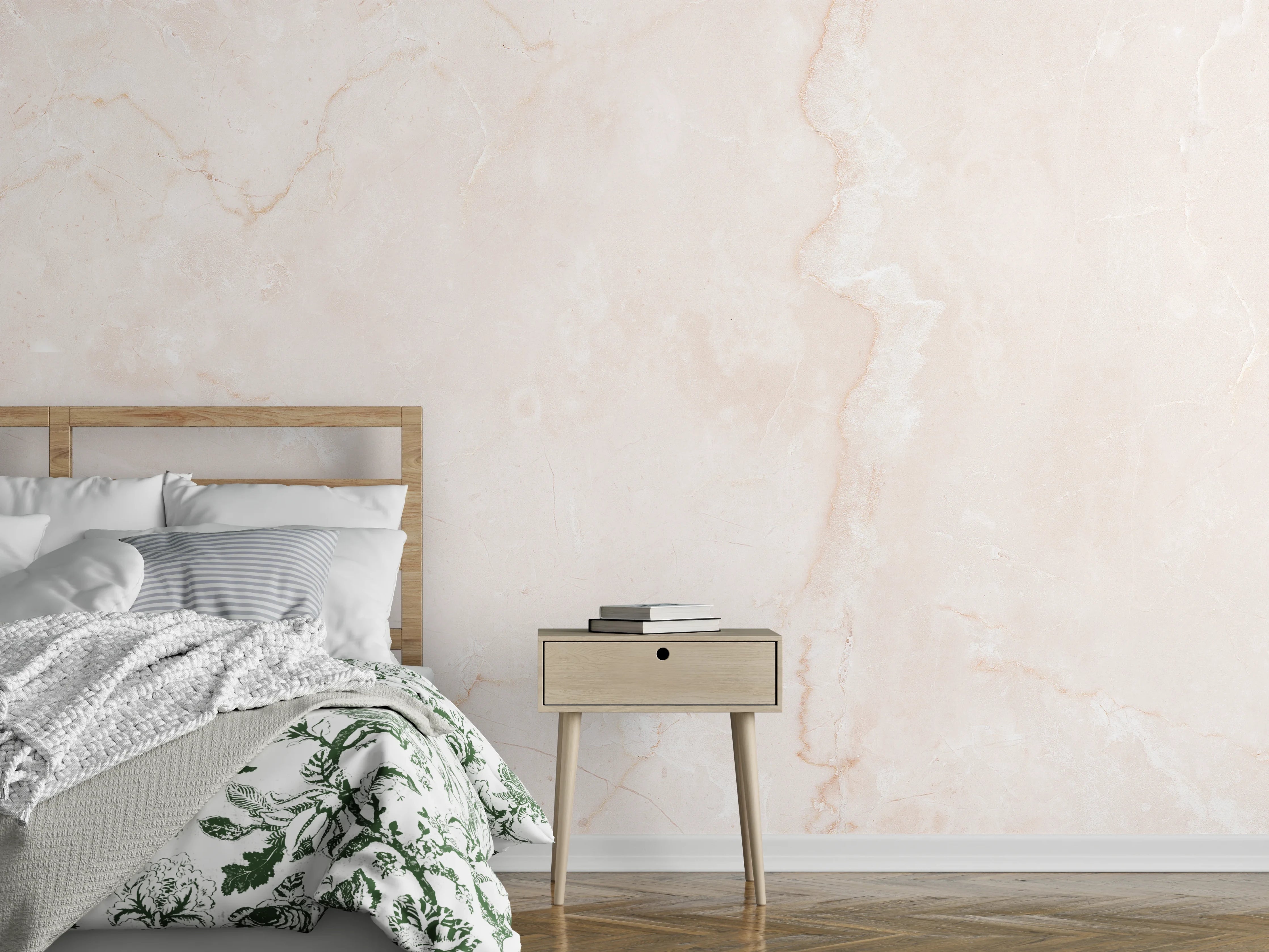 Wandverkleidung Schlafzimmer - Rosafarbige moderne Marmortextur