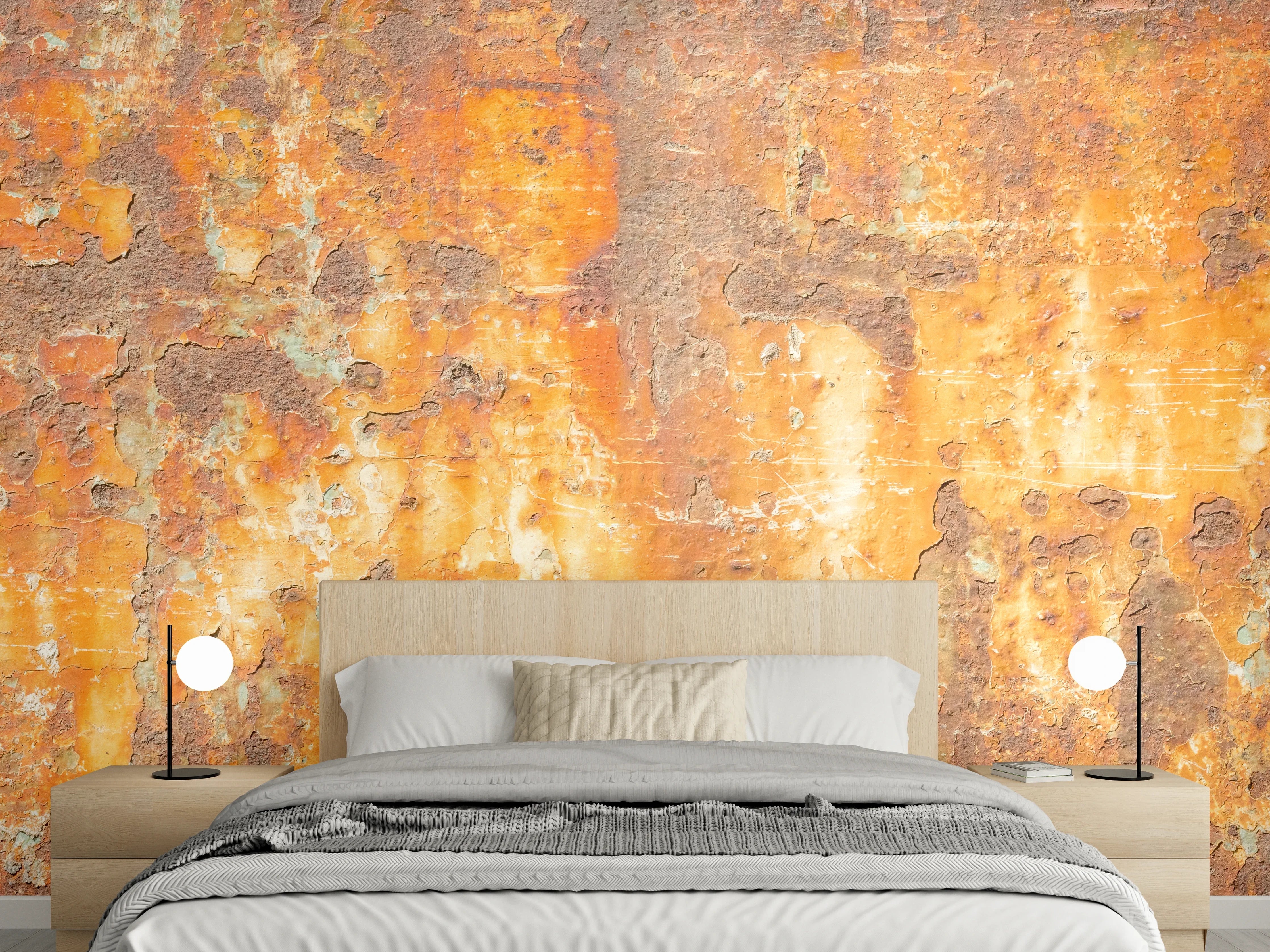 Wandverkleidung Schlafzimmer - Rostige Betonwand