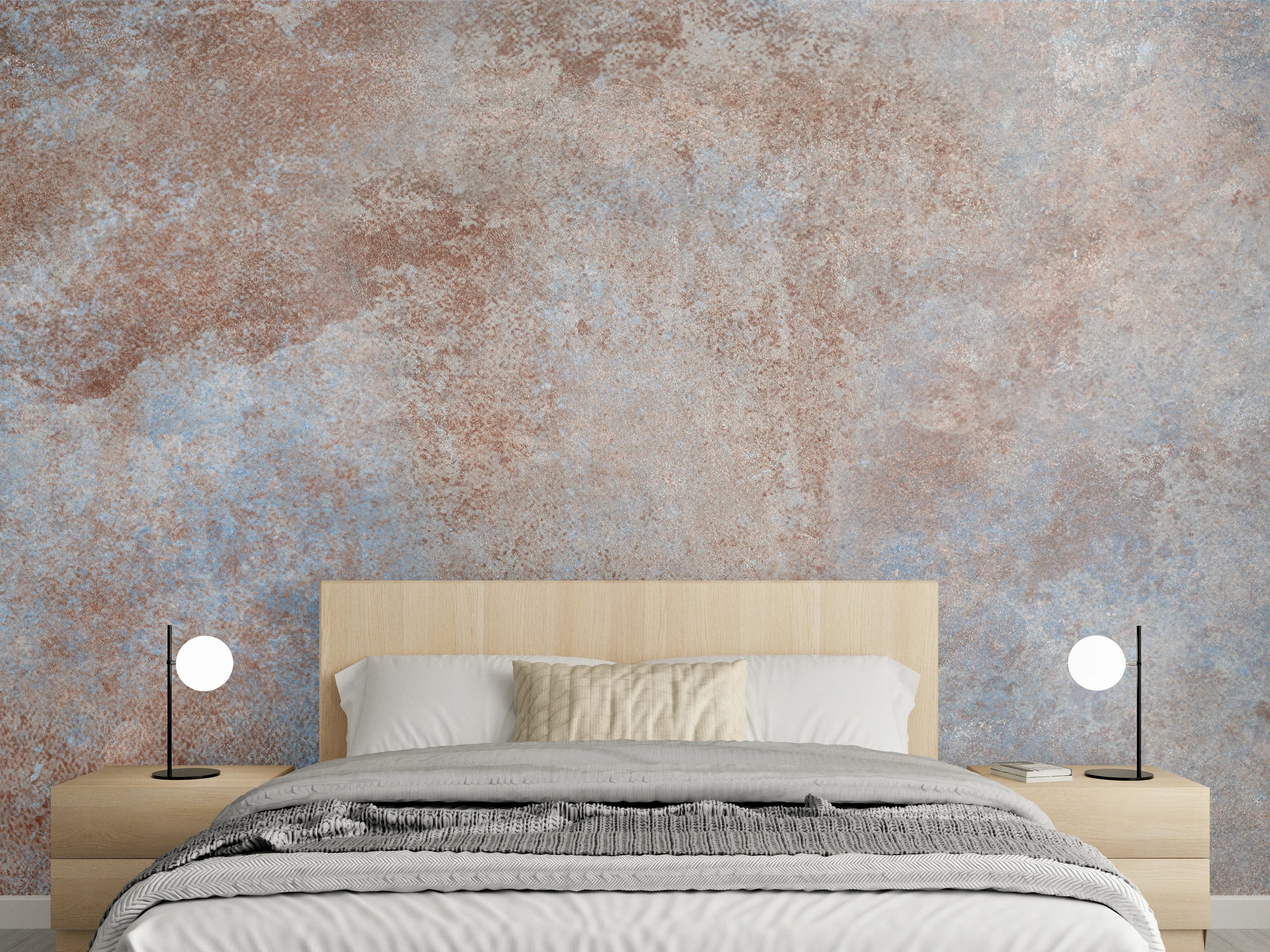 Wandverkleidung Schlafzimmer - Rostige Metallplatte