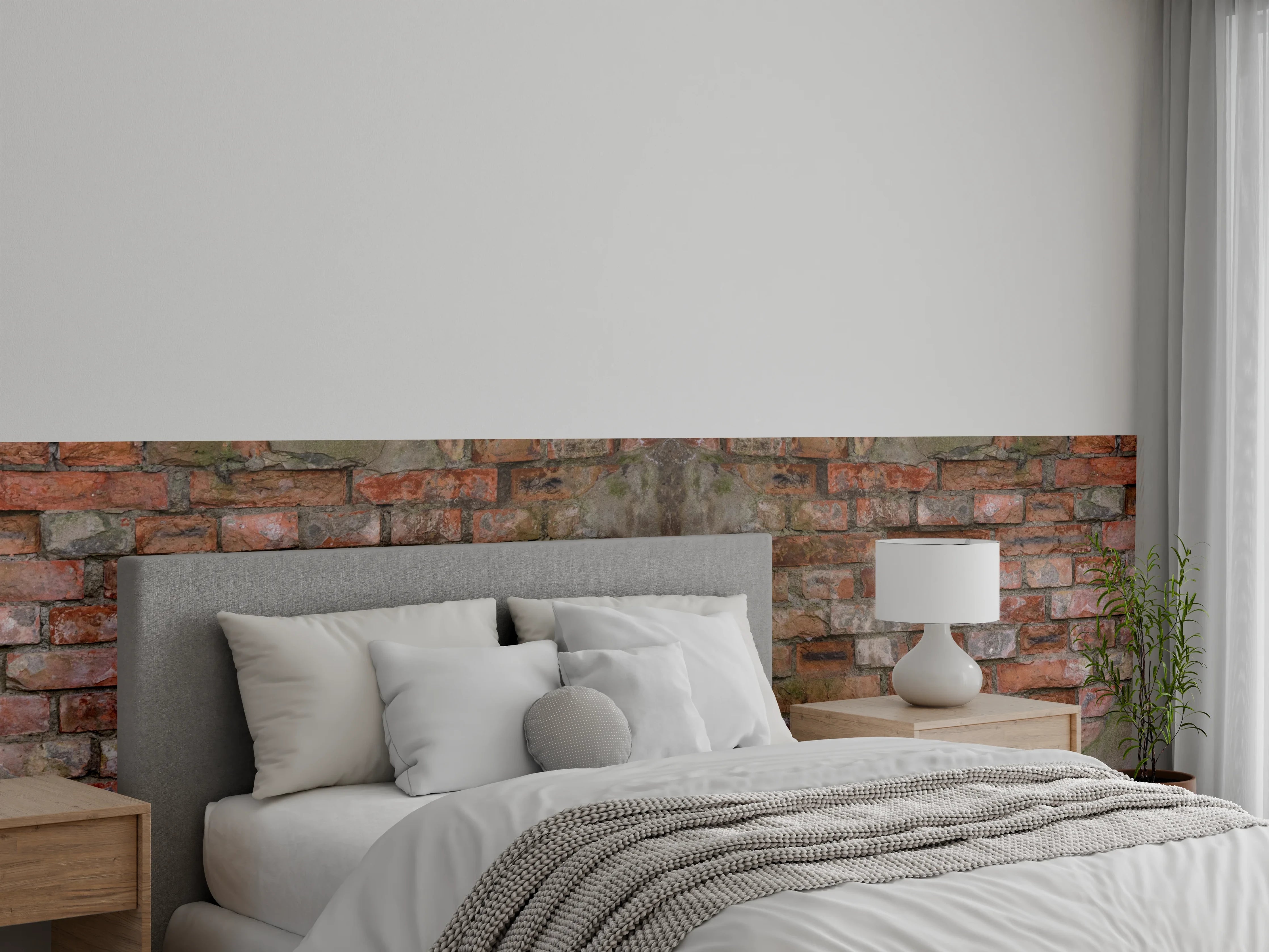 Wandverkleidung Schlafzimmer - Rostige Ziegelsteinwand Textur