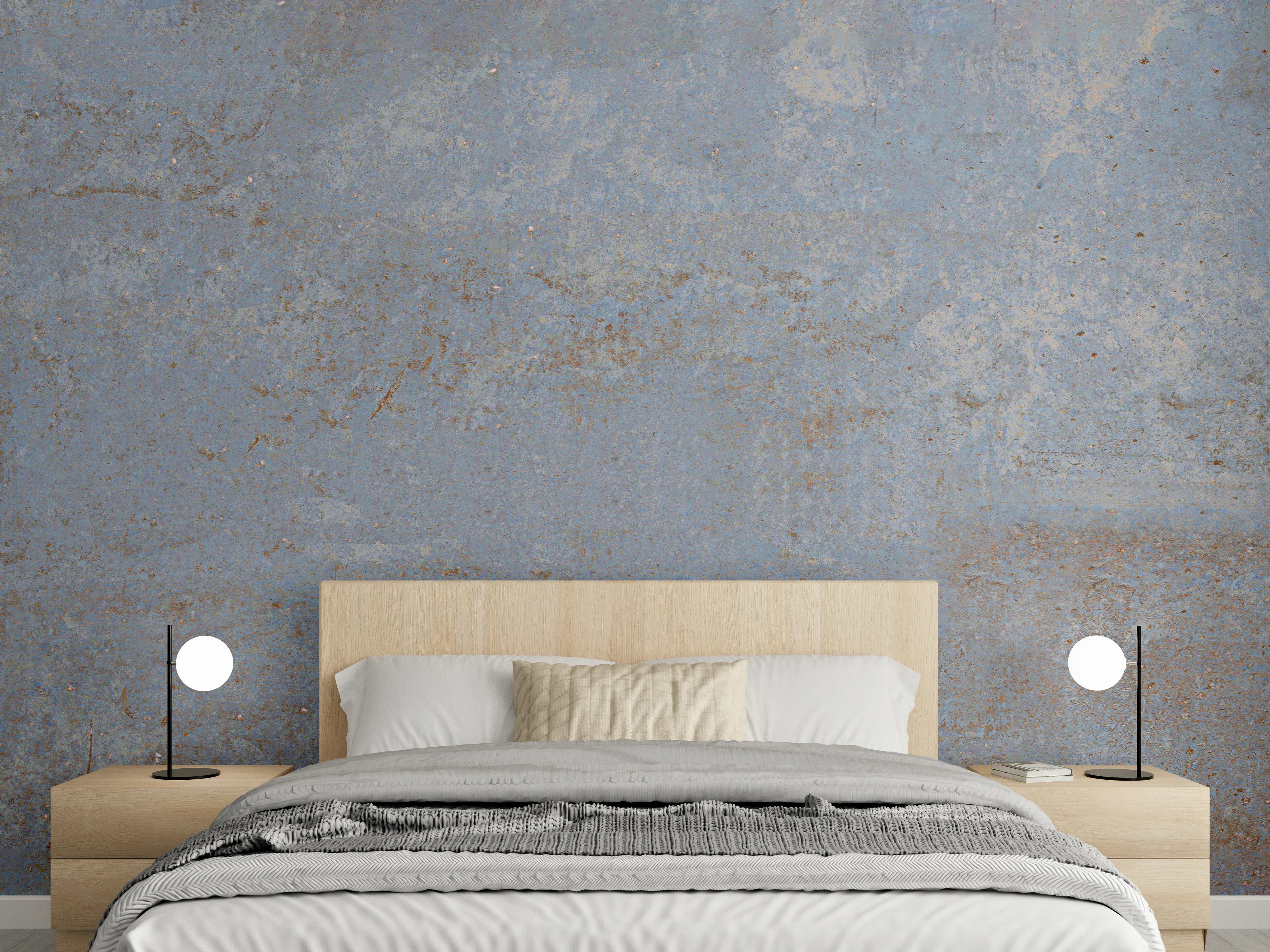 Wandverkleidung Schlafzimmer - Rostiger Marmor aus Zement Textur