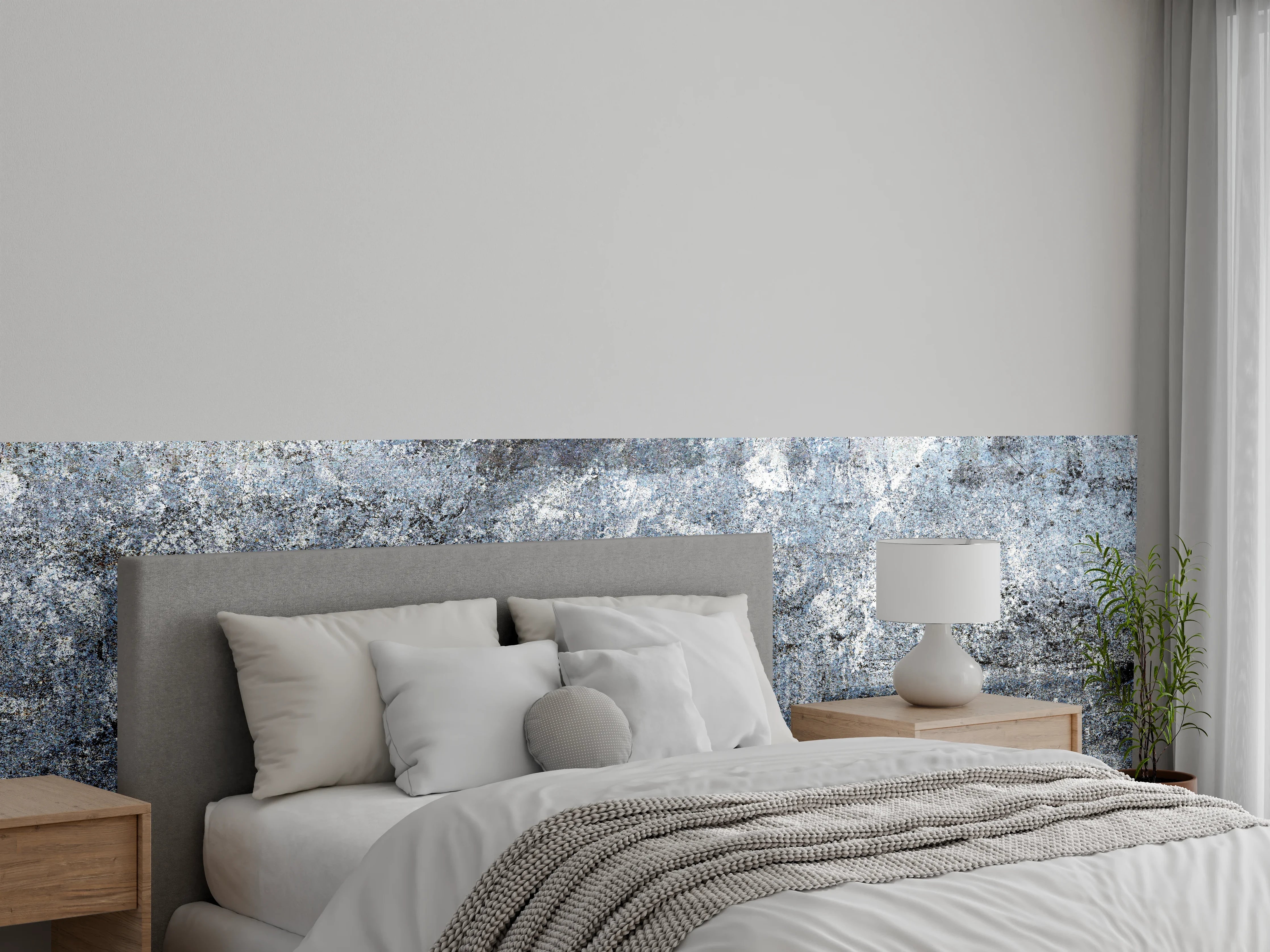 Wandverkleidung Schlafzimmer - Rostiger Marmor aus Zement