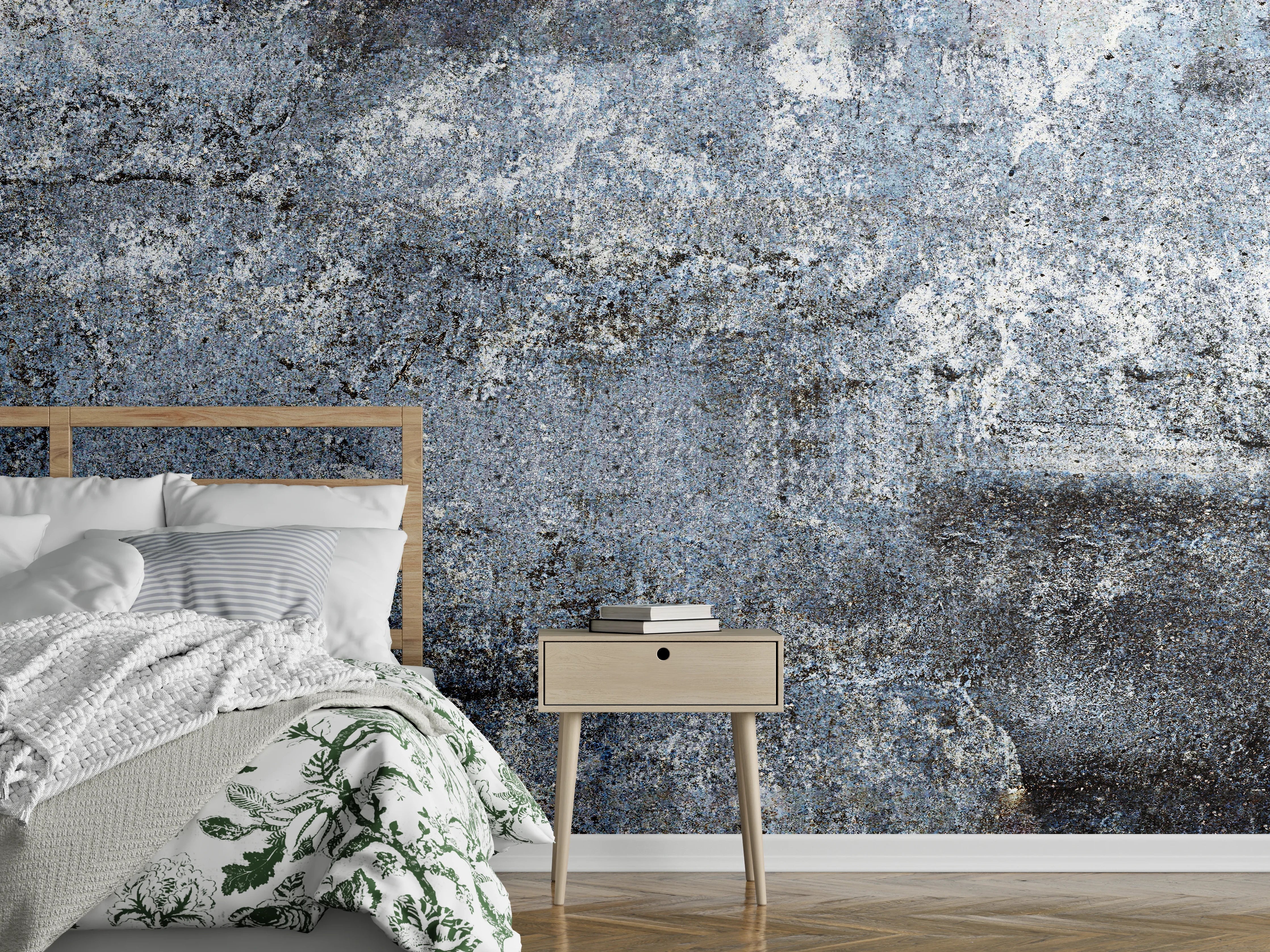 Wandverkleidung Schlafzimmer - Rostiger Marmor aus Zement