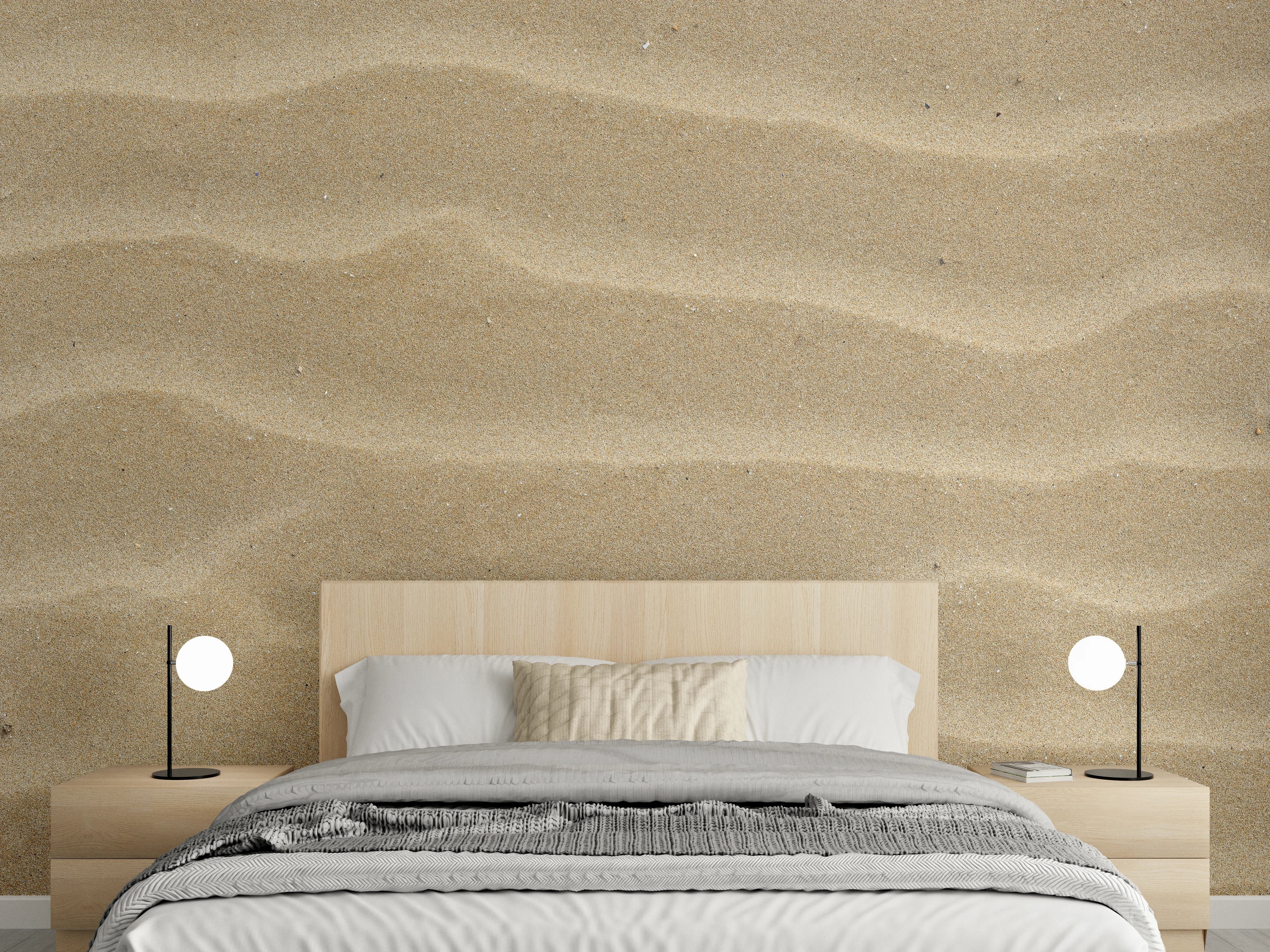 Wandverkleidung Schlafzimmer - Sanddünen mit sanften Wellen