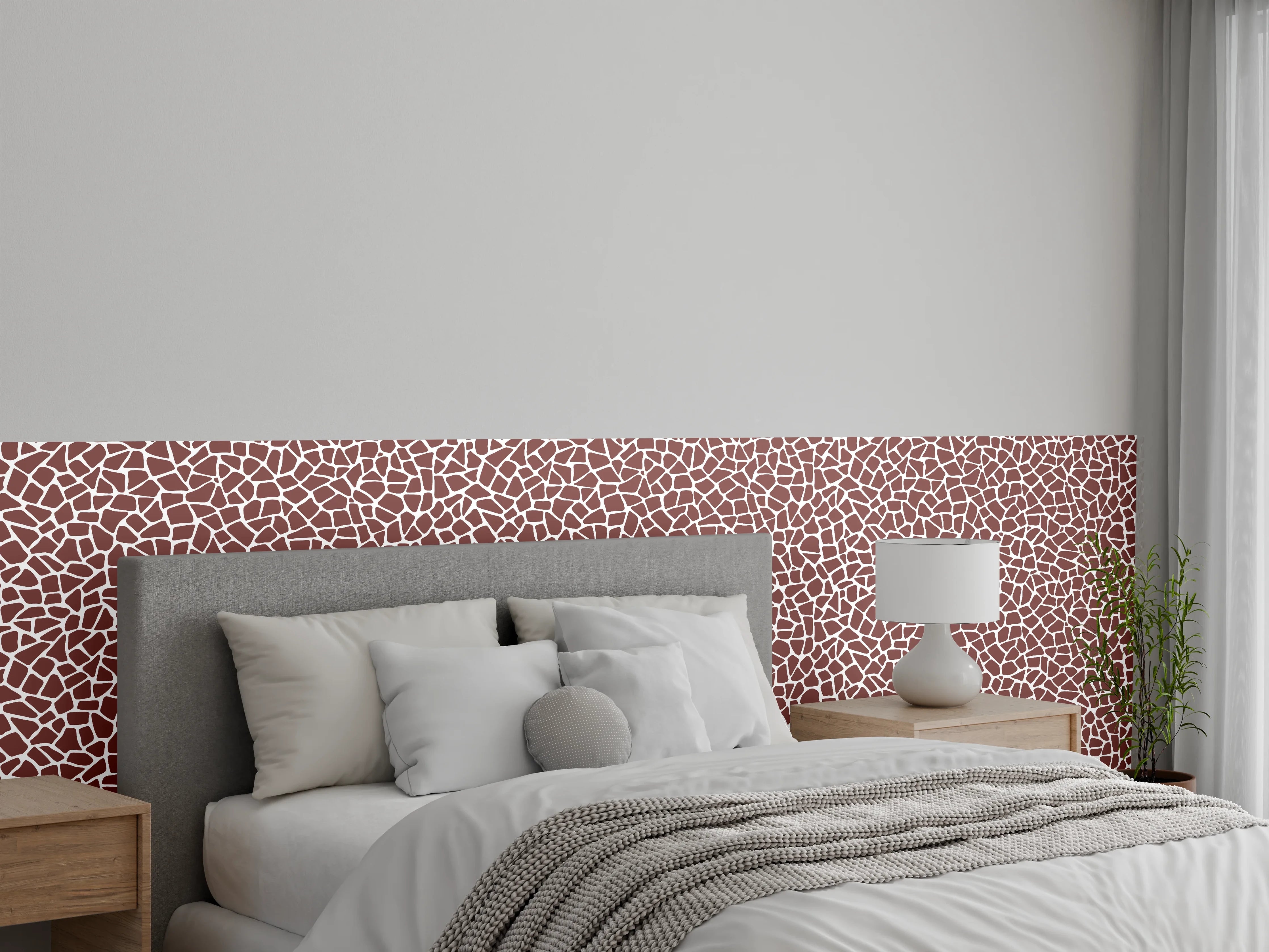 Wandverkleidung Schlafzimmer - Sanfte Erdtöne mit Grauschimmer