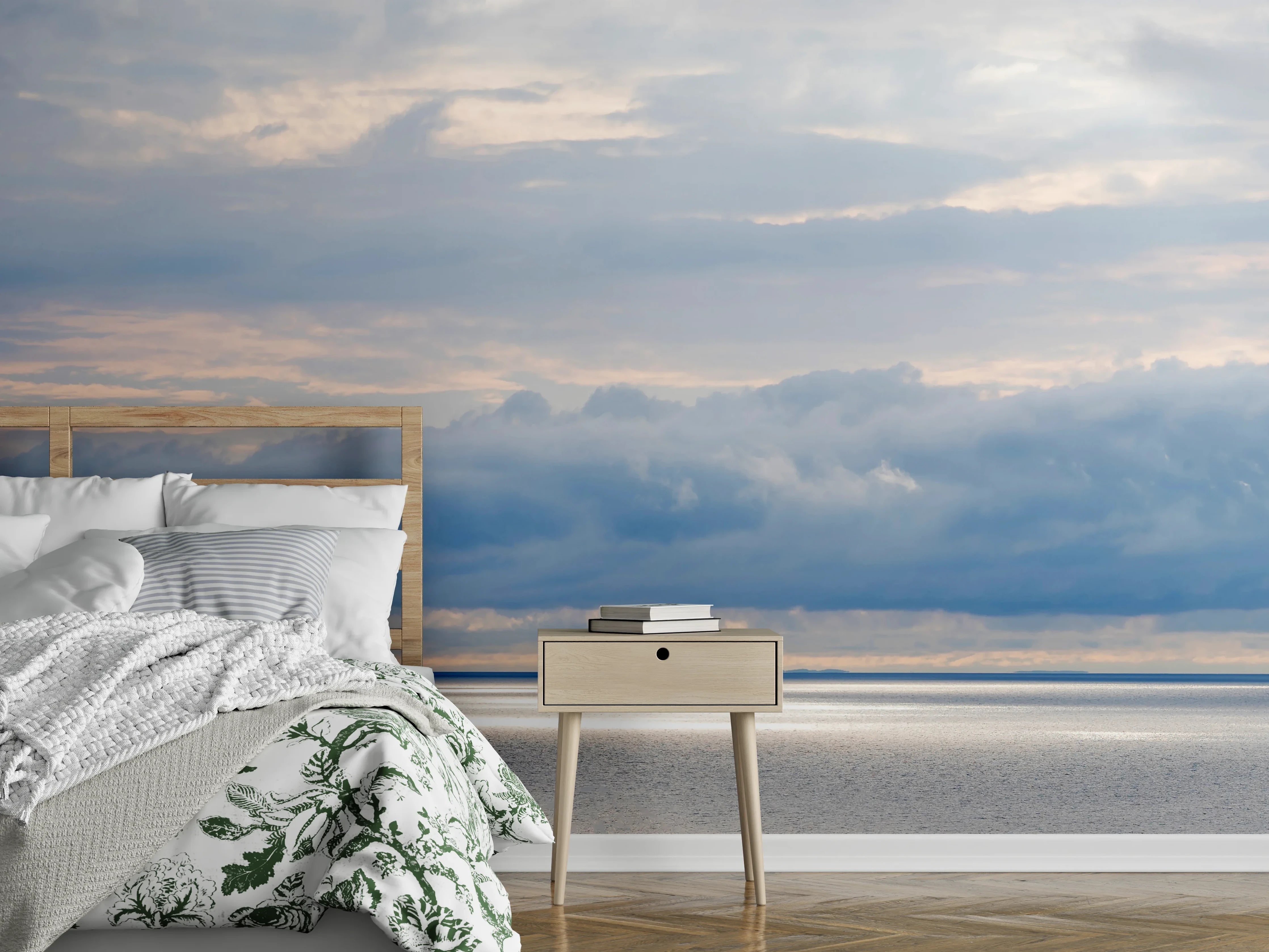 Wandverkleidung Schlafzimmer - Sanfte Meeresstimmung Himmel und Wasser