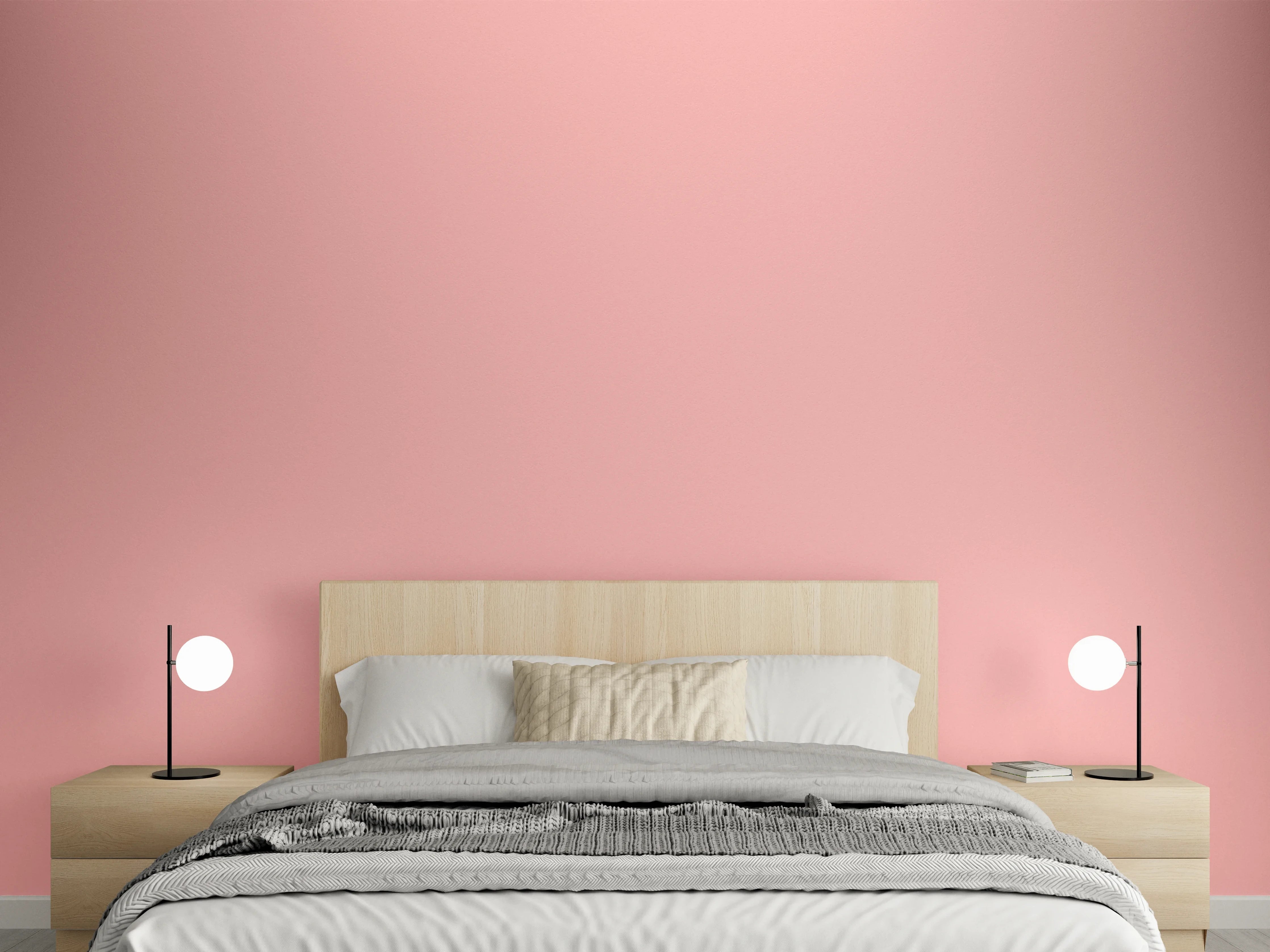 Wandverkleidung Schlafzimmer - Sanfte roséfarbene Wandgestaltung