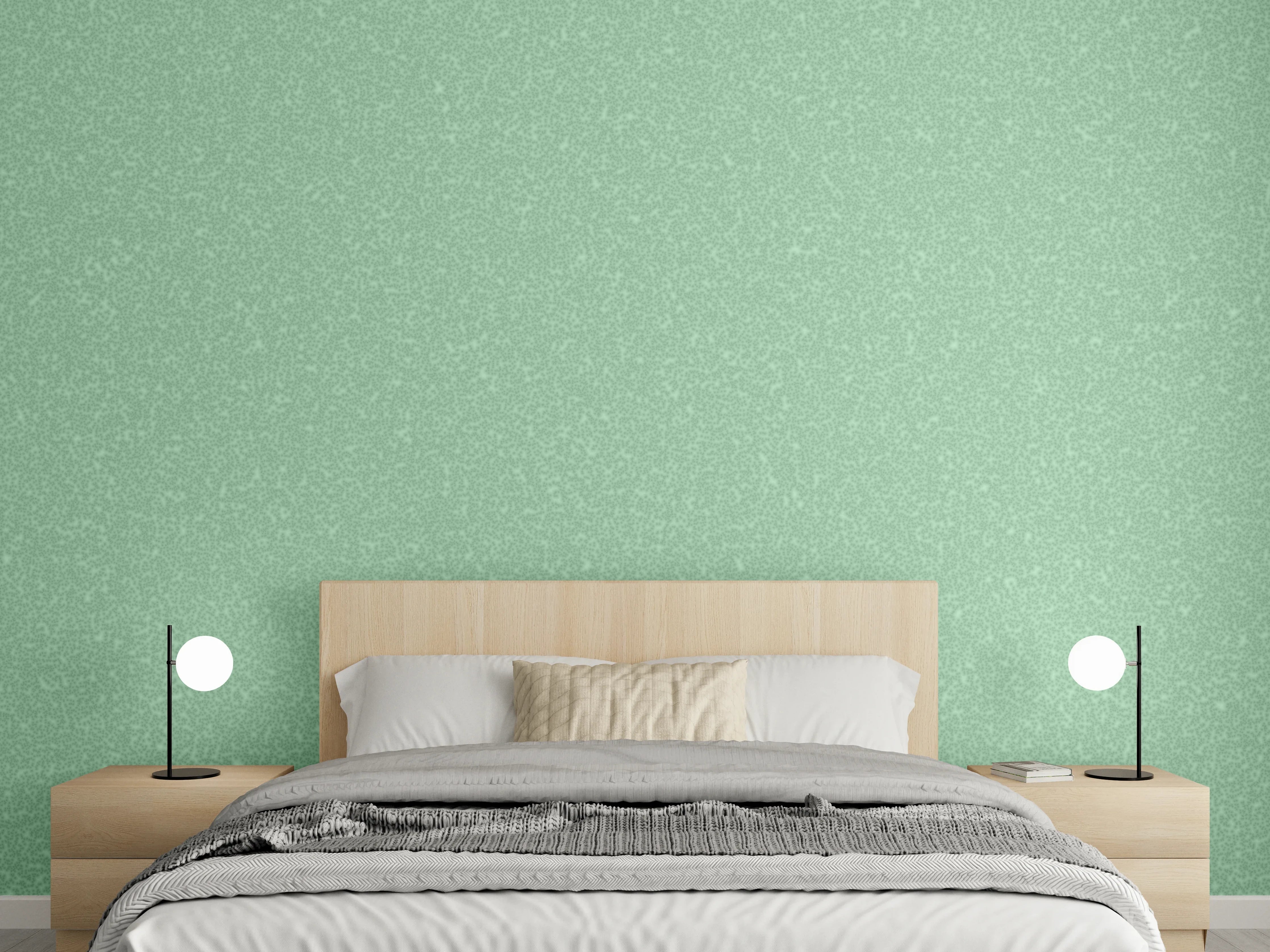 Wandverkleidung Schlafzimmer - Sanftgrünes Wanddesign uni modern