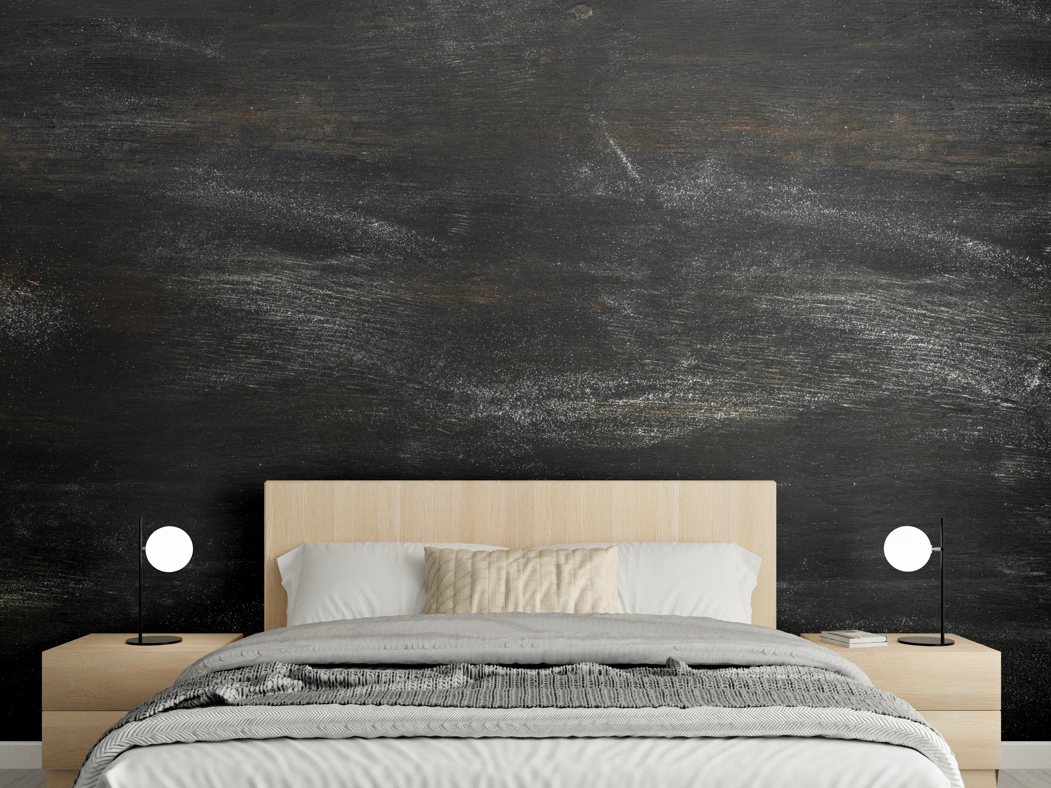 Wandverkleidung Schlafzimmer - Schieferstein mit Mehl