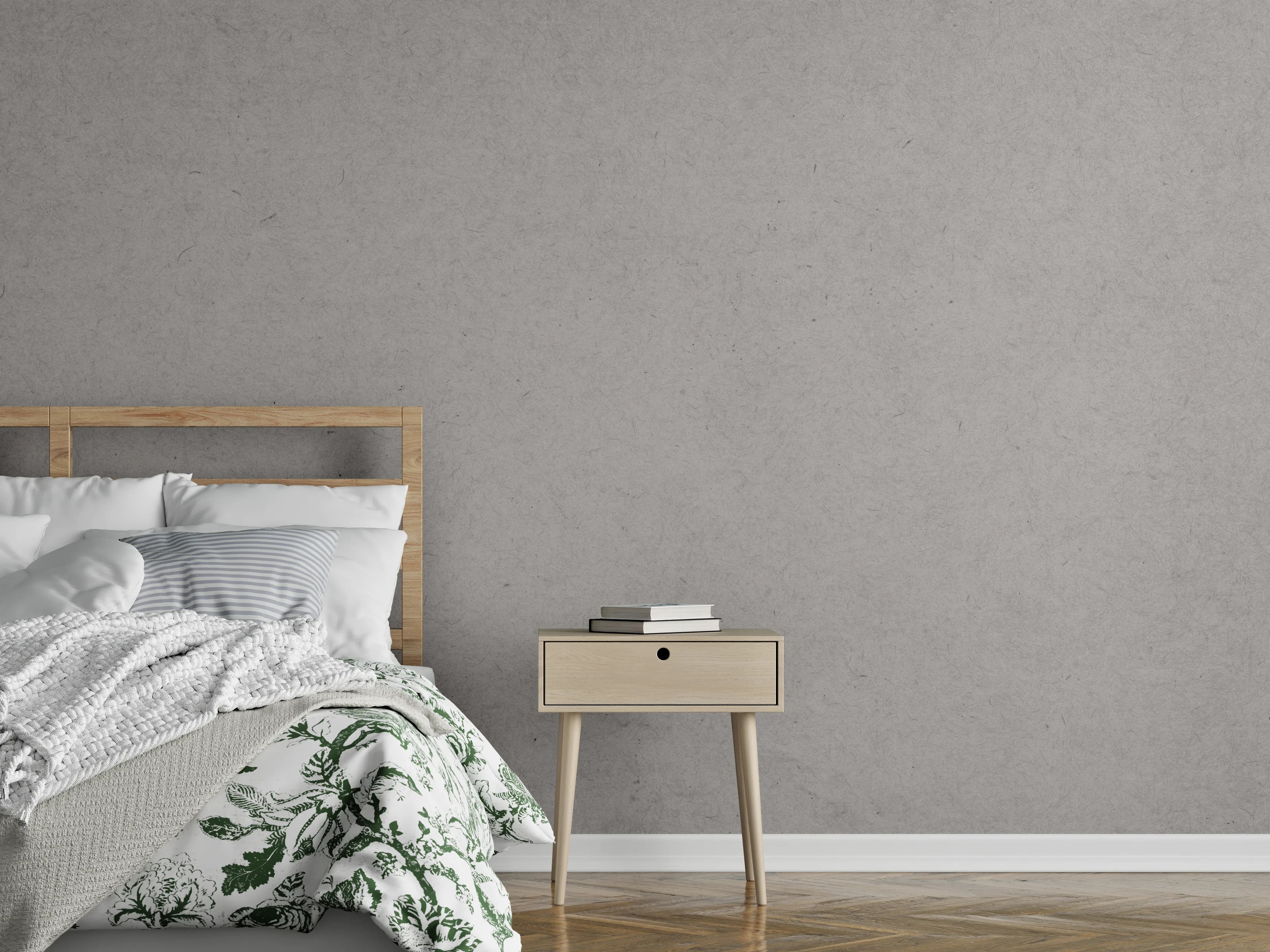 Wandverkleidung Schlafzimmer - Schlicht graue Wandstruktur modern