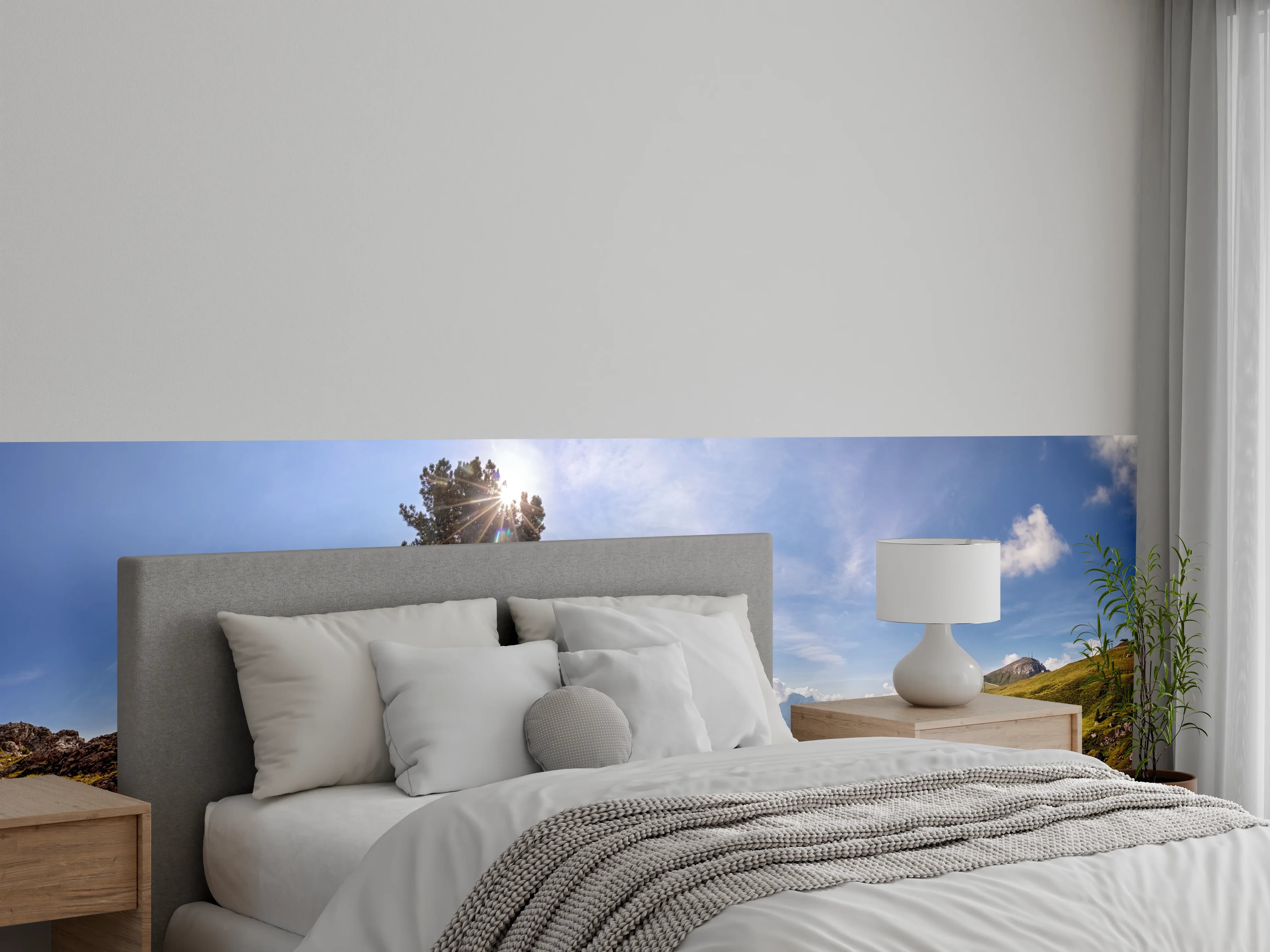 Wandverkleidung Schlafzimmer - Schmaler Weg um den Langkofel
