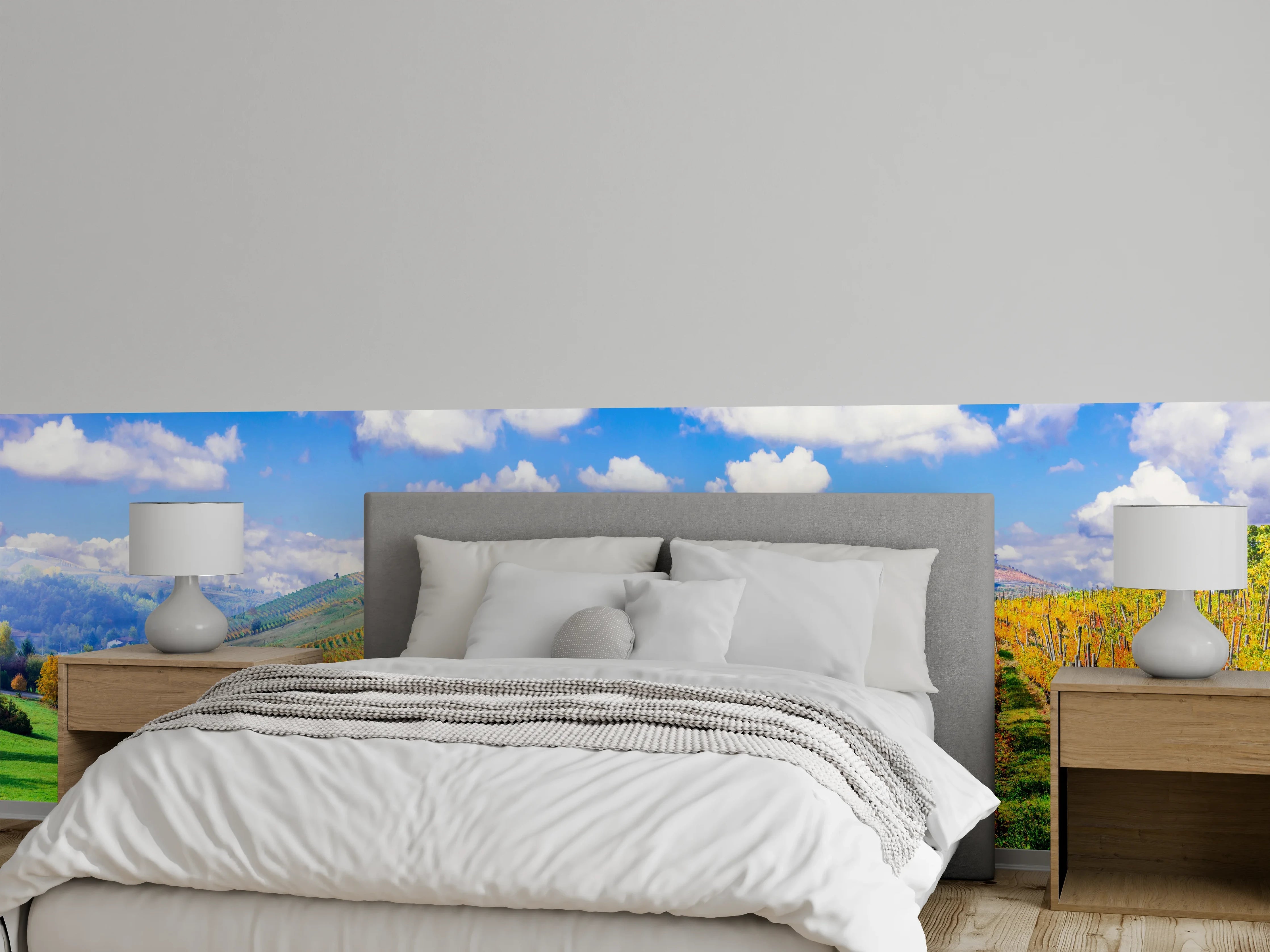 Wandverkleidung Schlafzimmer - Schöne Herbstlandschaft mit Weinbergen - Toskana