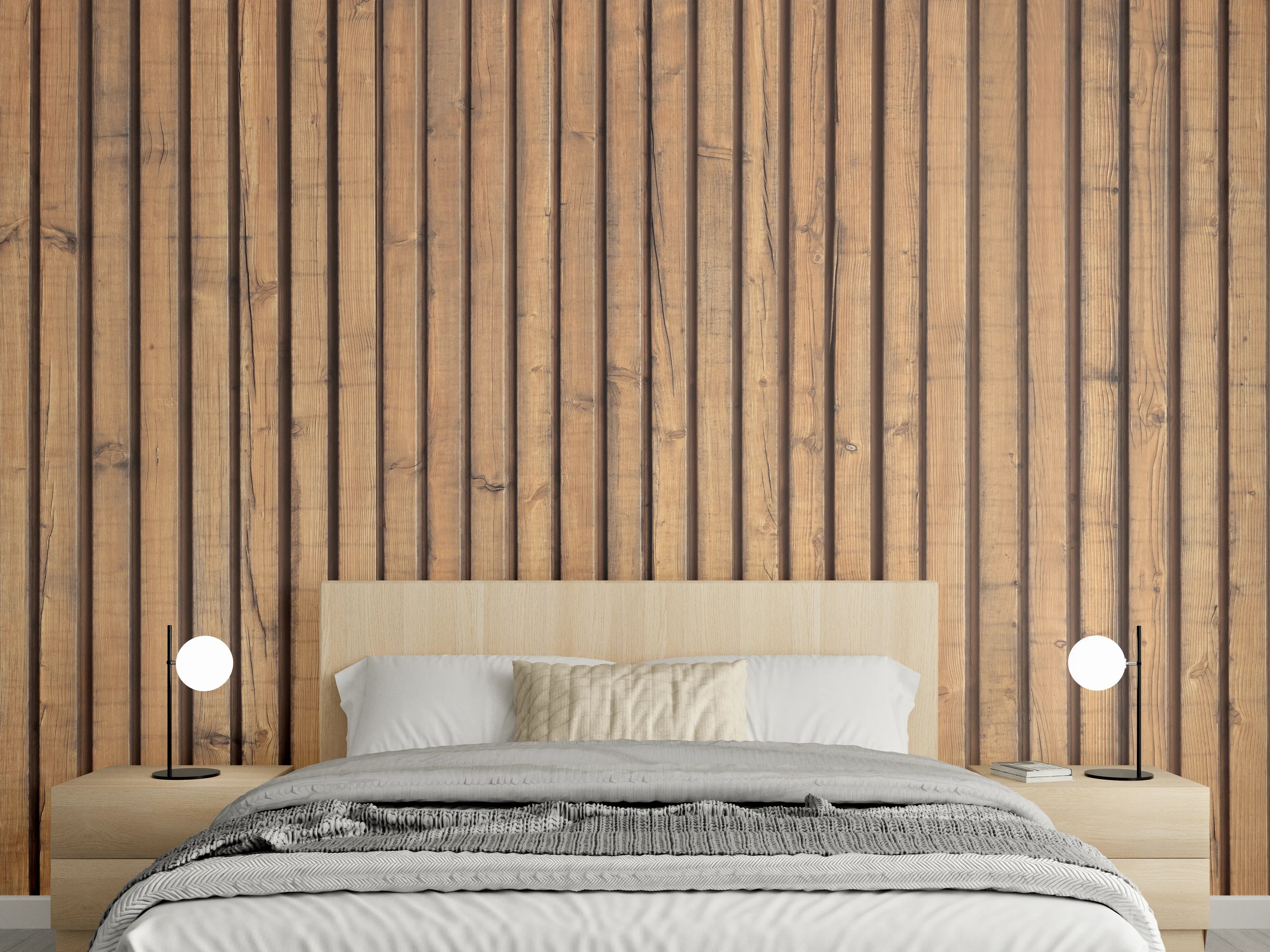 Wandverkleidung Schlafzimmer - Schöne Holzwand