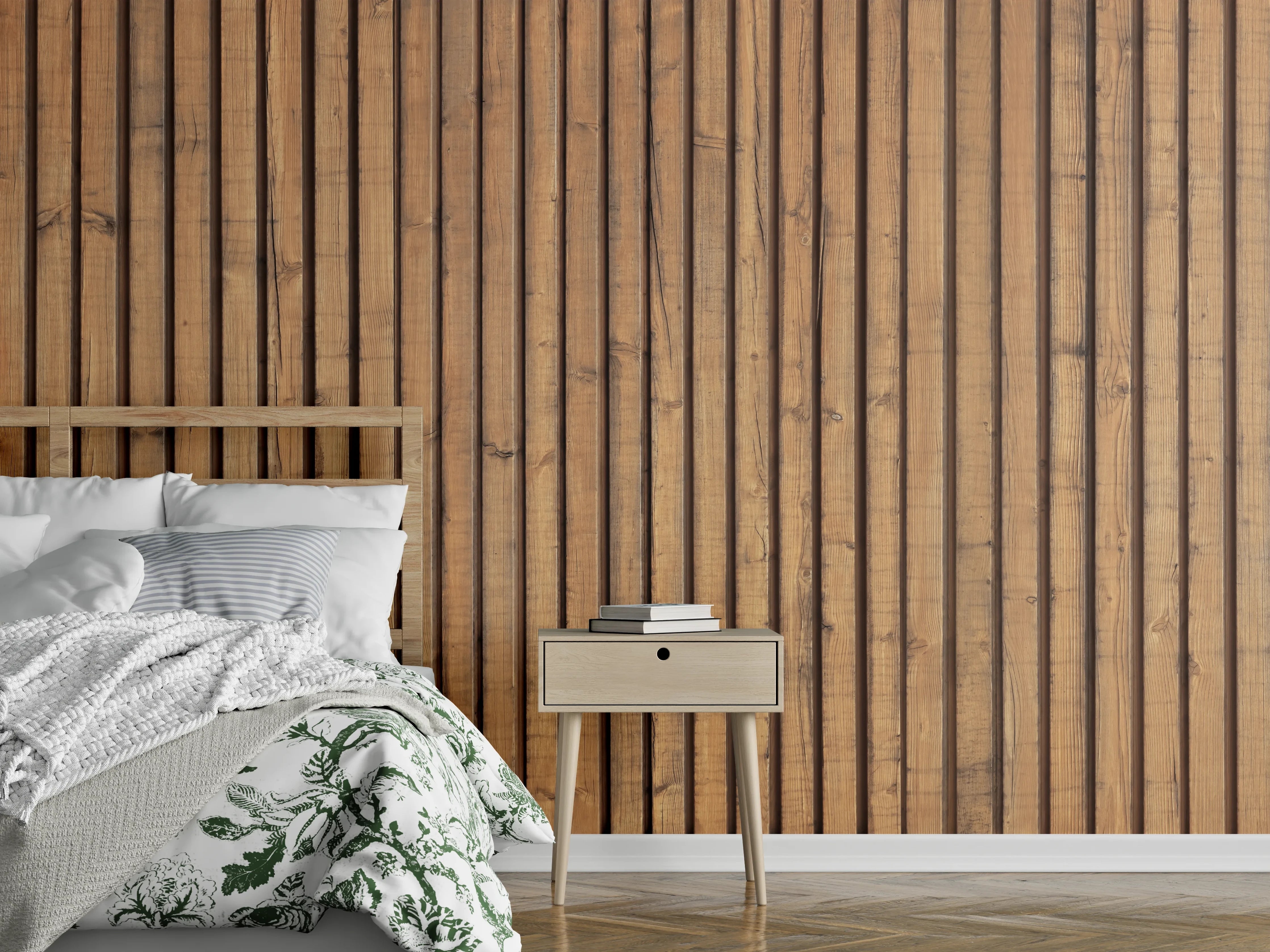 Wandverkleidung Schlafzimmer - Schöne Holzwand