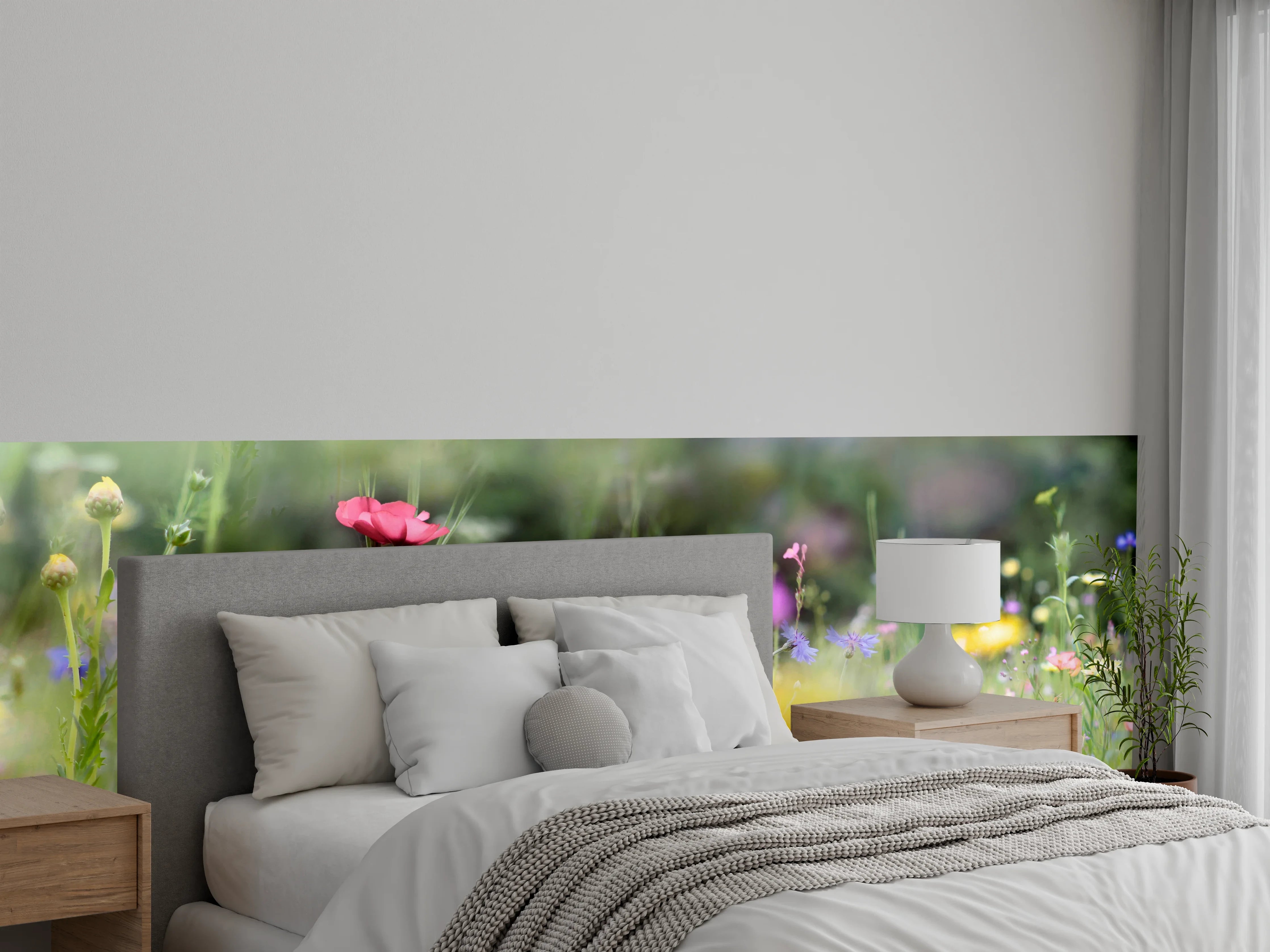 Wandverkleidung Schlafzimmer - Schöne Wildblumenwiese