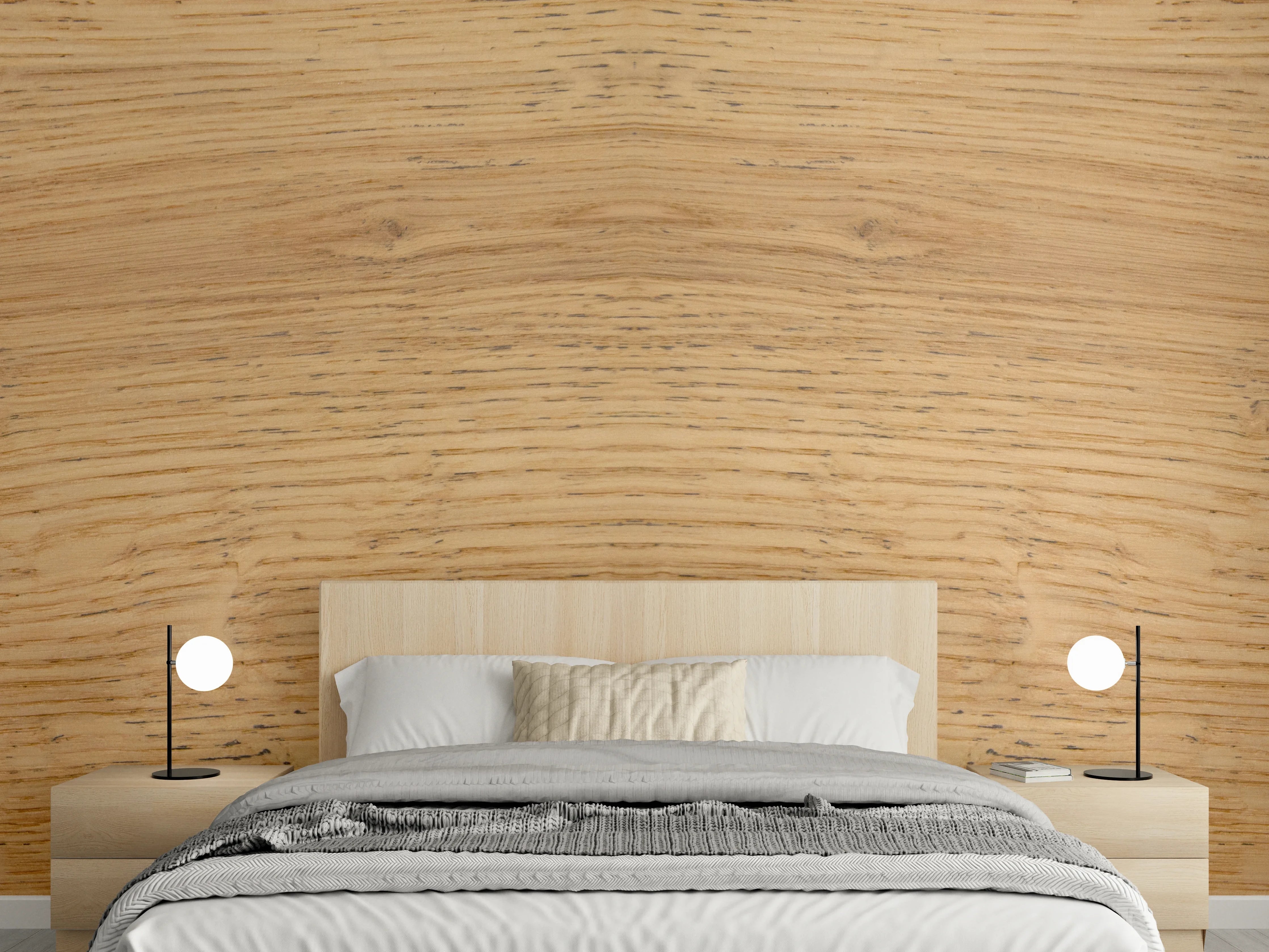 Wandverkleidung Schlafzimmer - Schöne helle Holzplatte