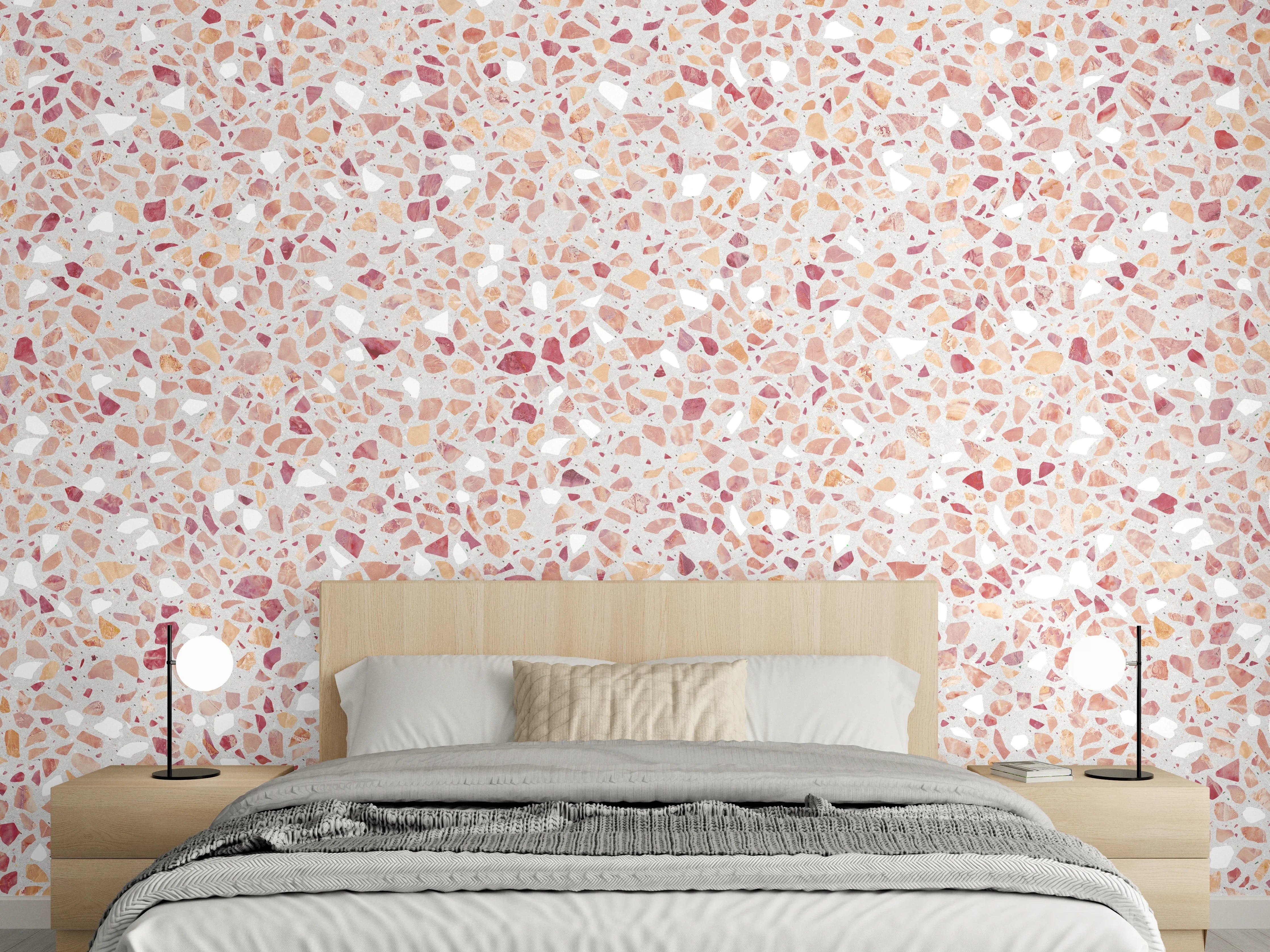 Wandverkleidung Schlafzimmer - Schöne rote Terrazzo Stein Textur