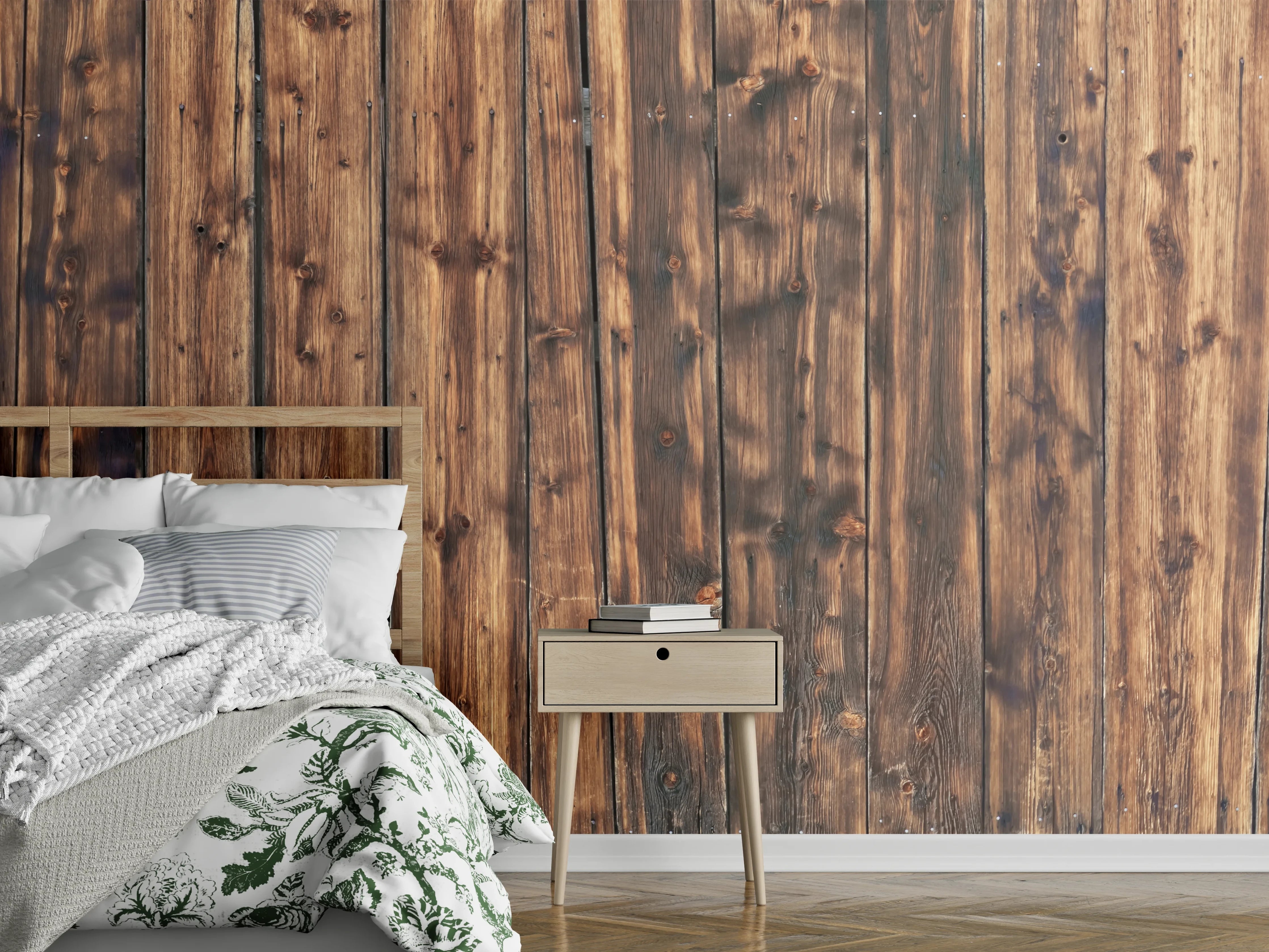 Wandverkleidung Schlafzimmer - Schöne verwitterte Hüttenwand
