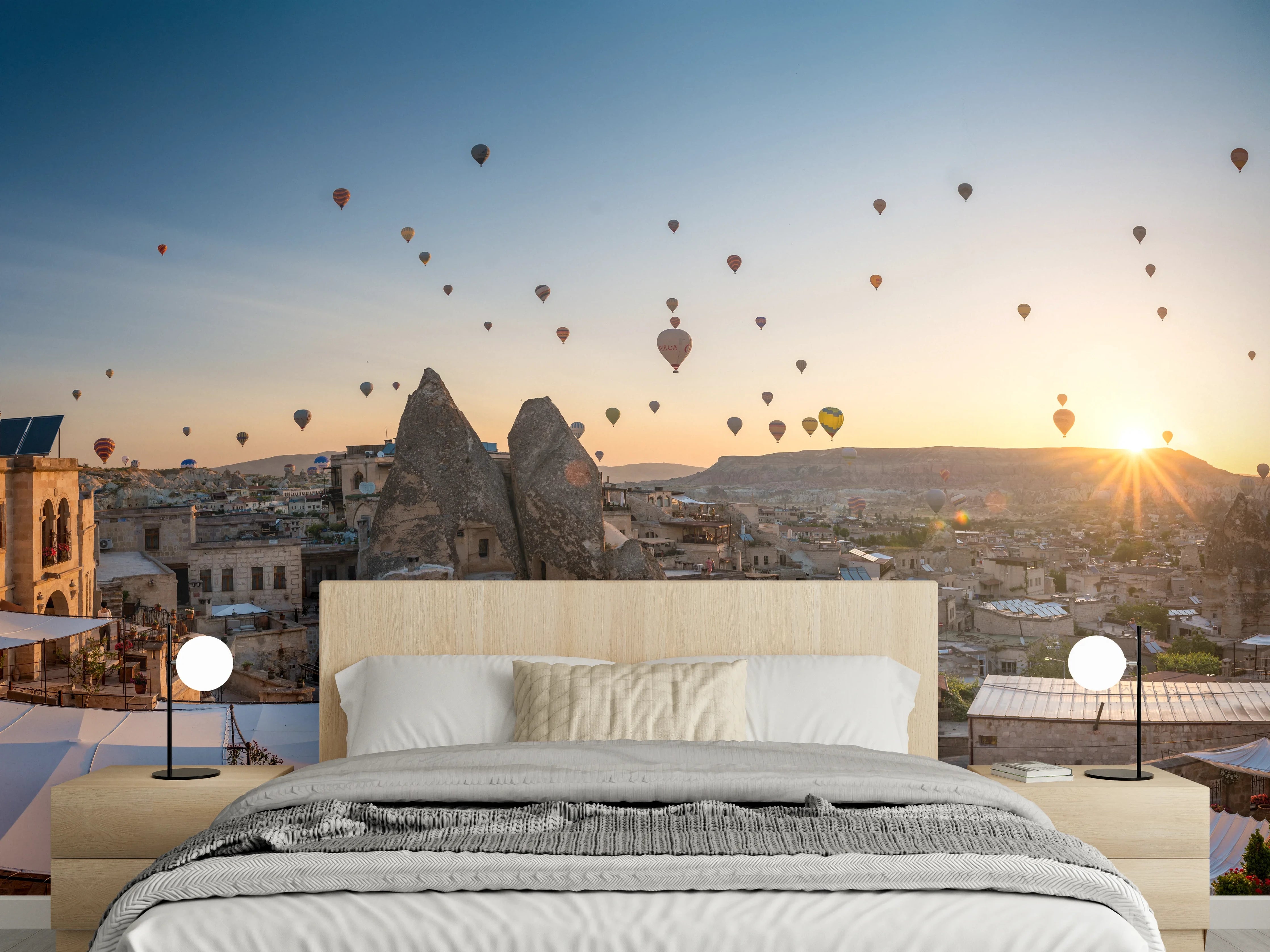 Wandverkleidung Schlafzimmer - Schöner Sonnenaufgang - Kappadokien, Türkei