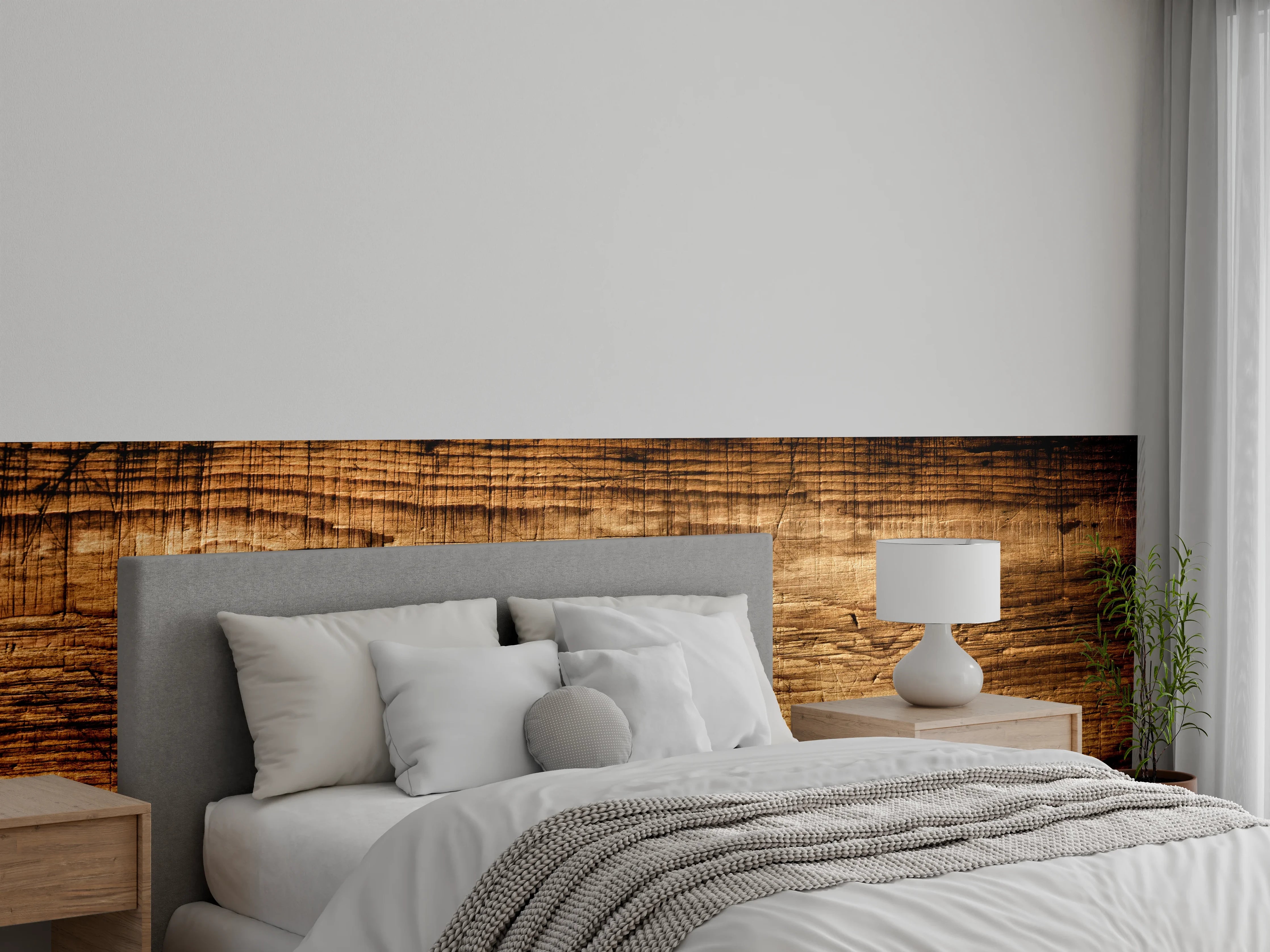 Wandverkleidung Schlafzimmer - Schönes Eichenholz