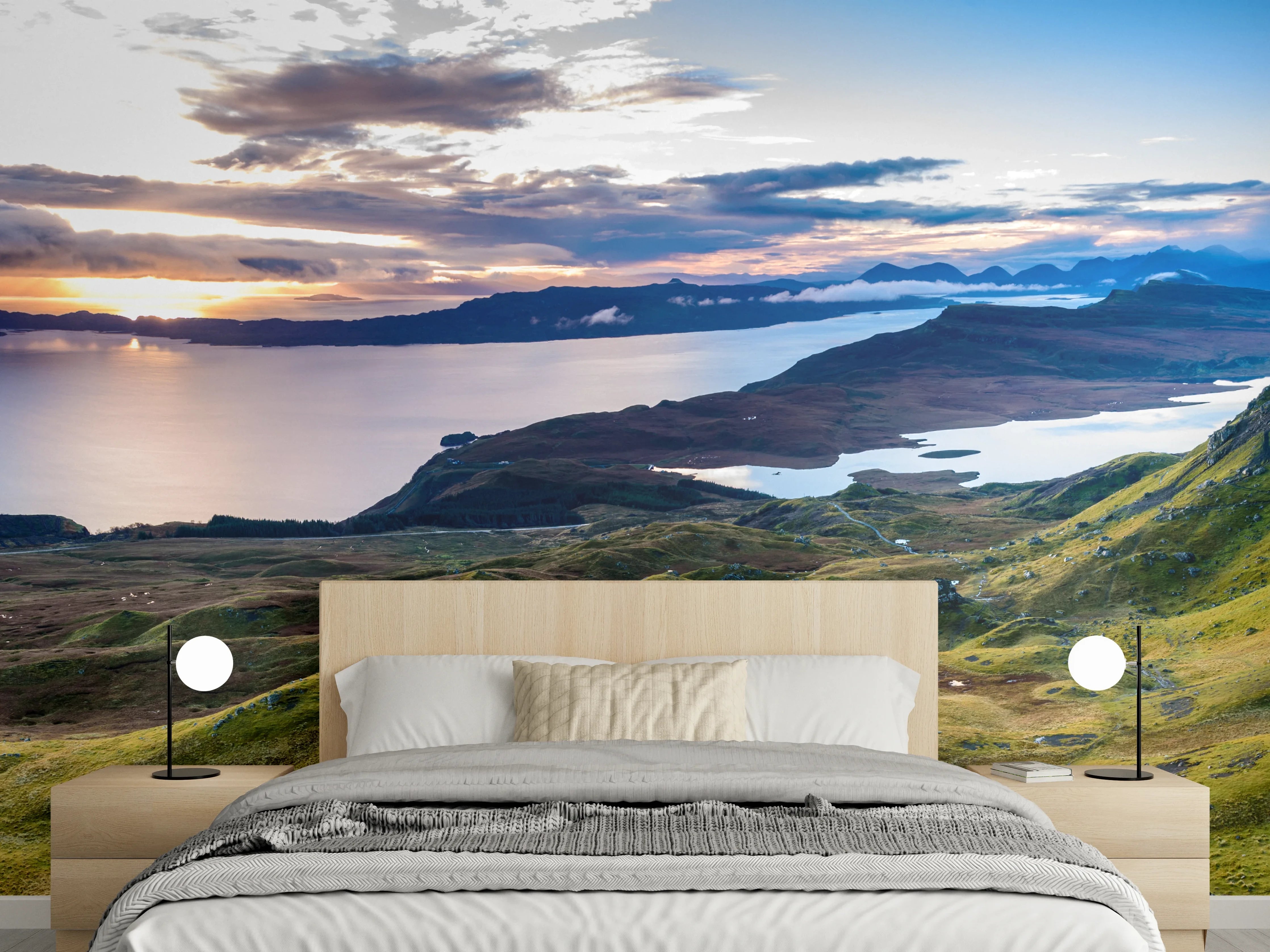 Wandverkleidung Schlafzimmer - Schottische Highlands am Old Man of Storr
