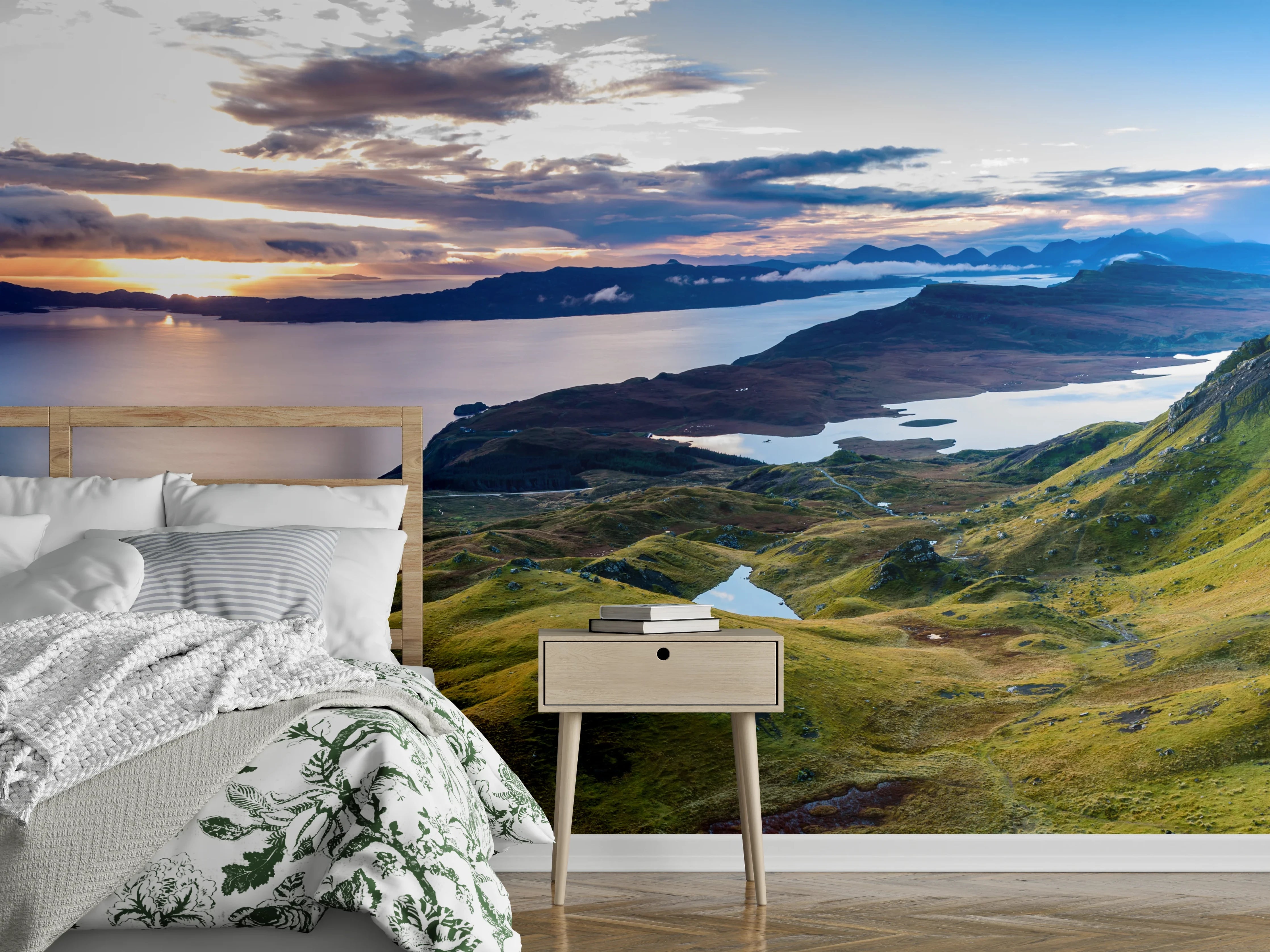 Wandverkleidung Schlafzimmer - Schottische Highlands am Old Man of Storr
