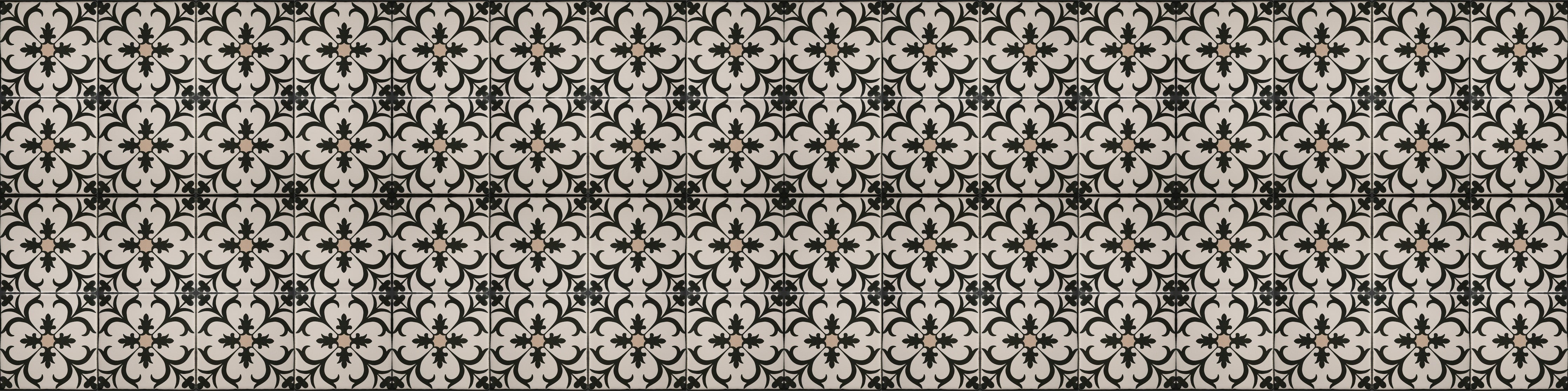 Wandverkleidung Schlafzimmer-Schwarz Braun Vintage Mosaik