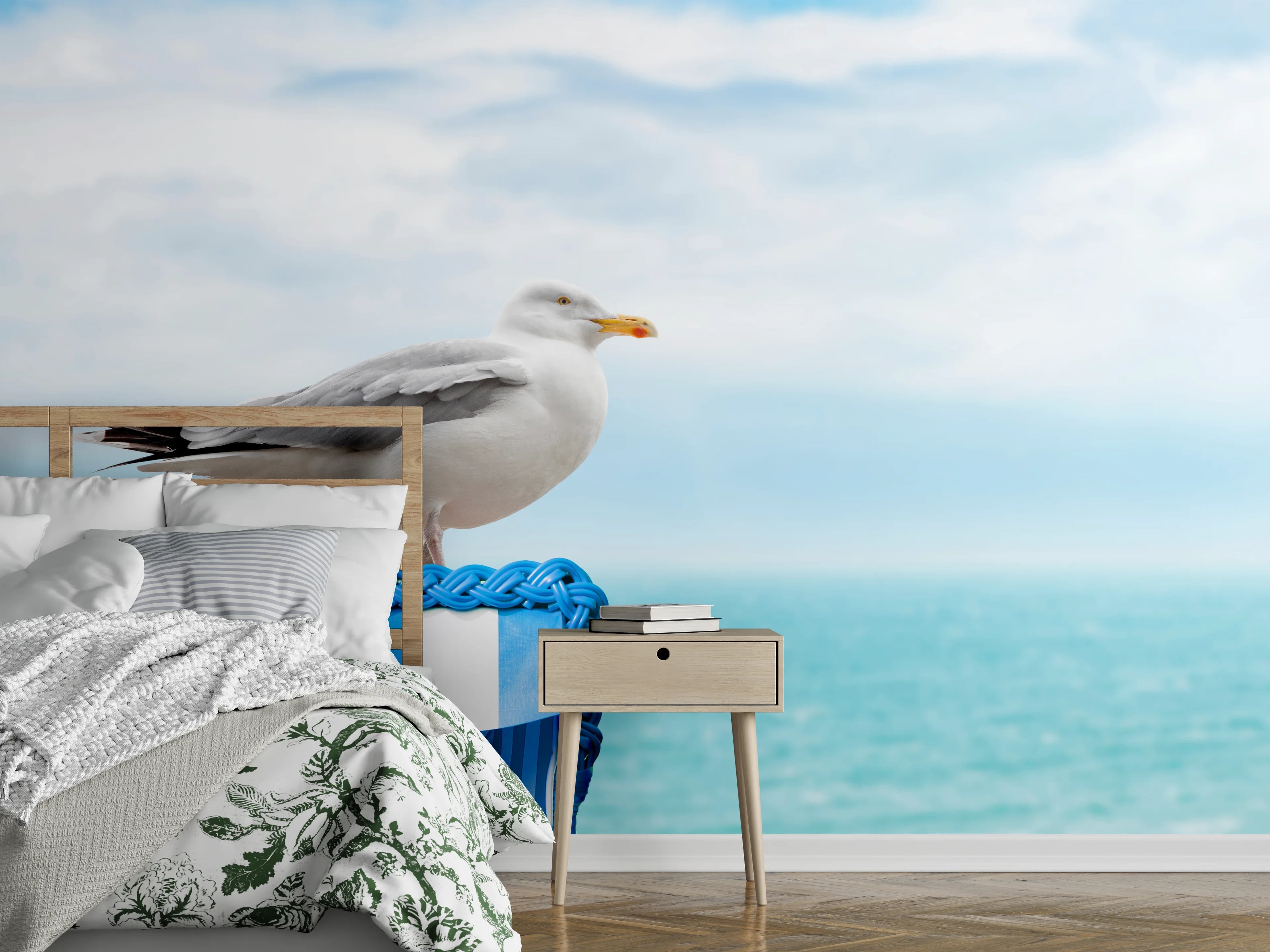 Wandverkleidung Schlafzimmer - Seagull by the Beach Chair