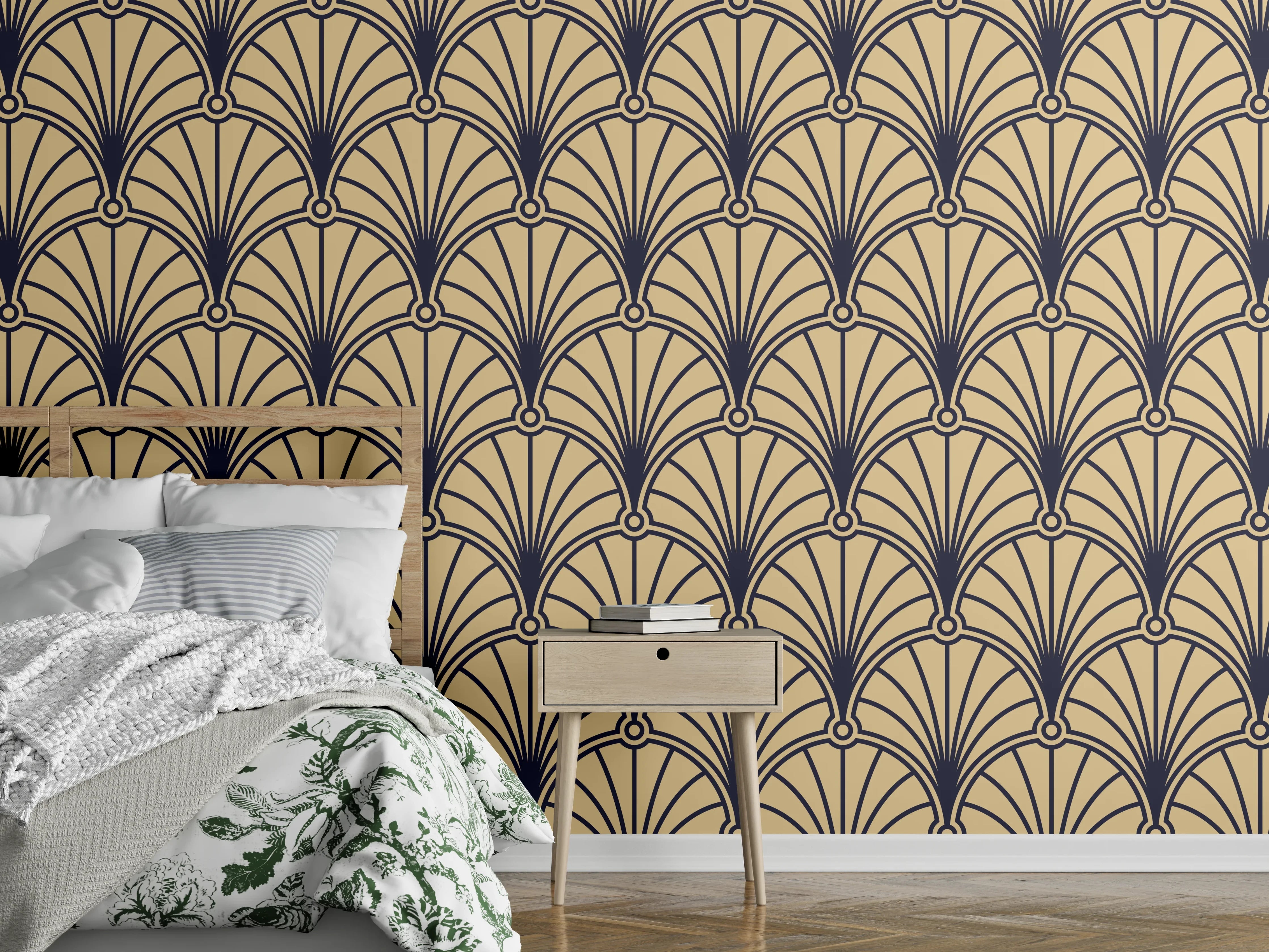 Wandverkleidung Schlafzimmer - Sepia Gemusterte Textur