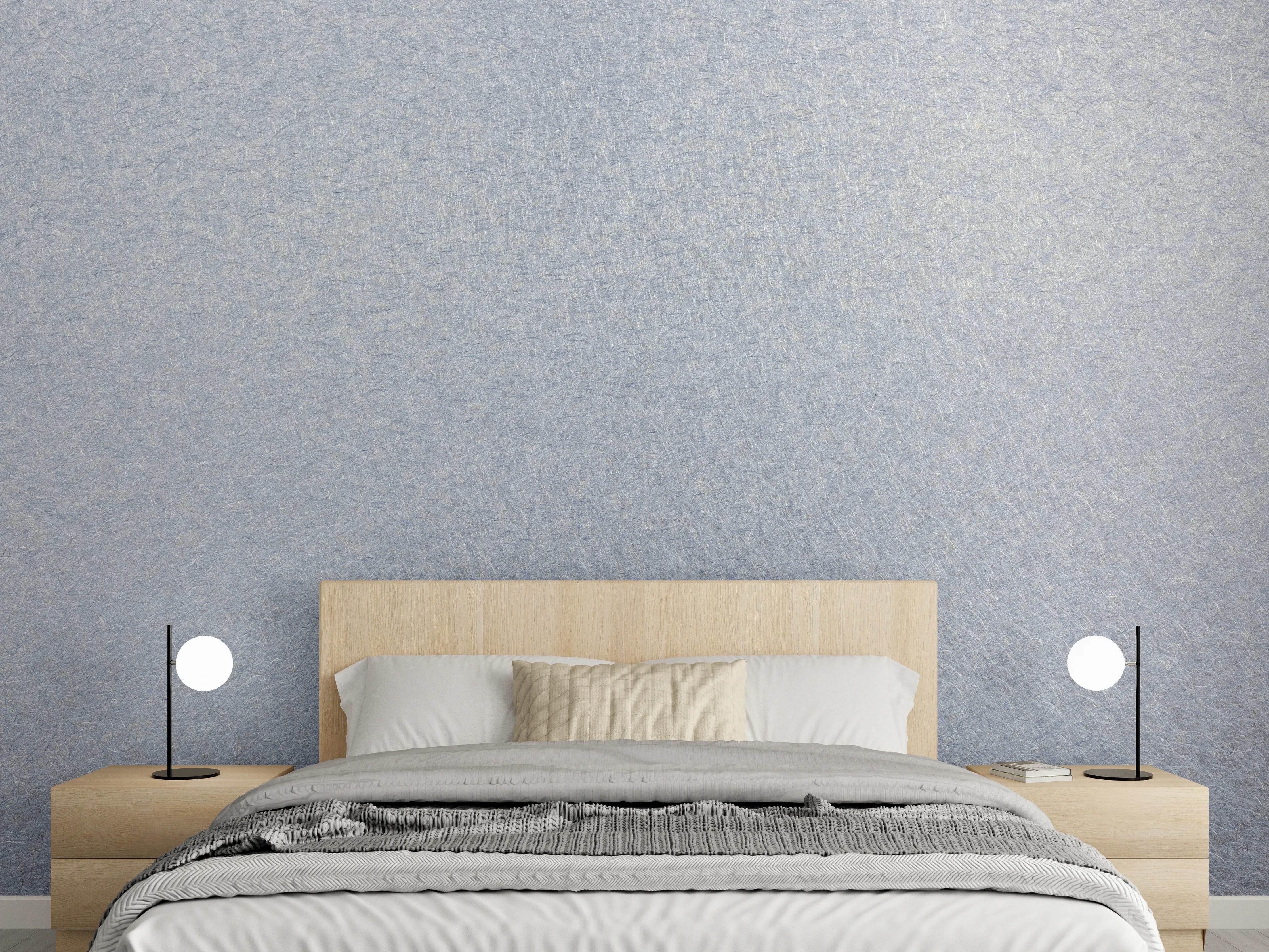 Wandverkleidung Schlafzimmer - Silberne Metallic-Textur