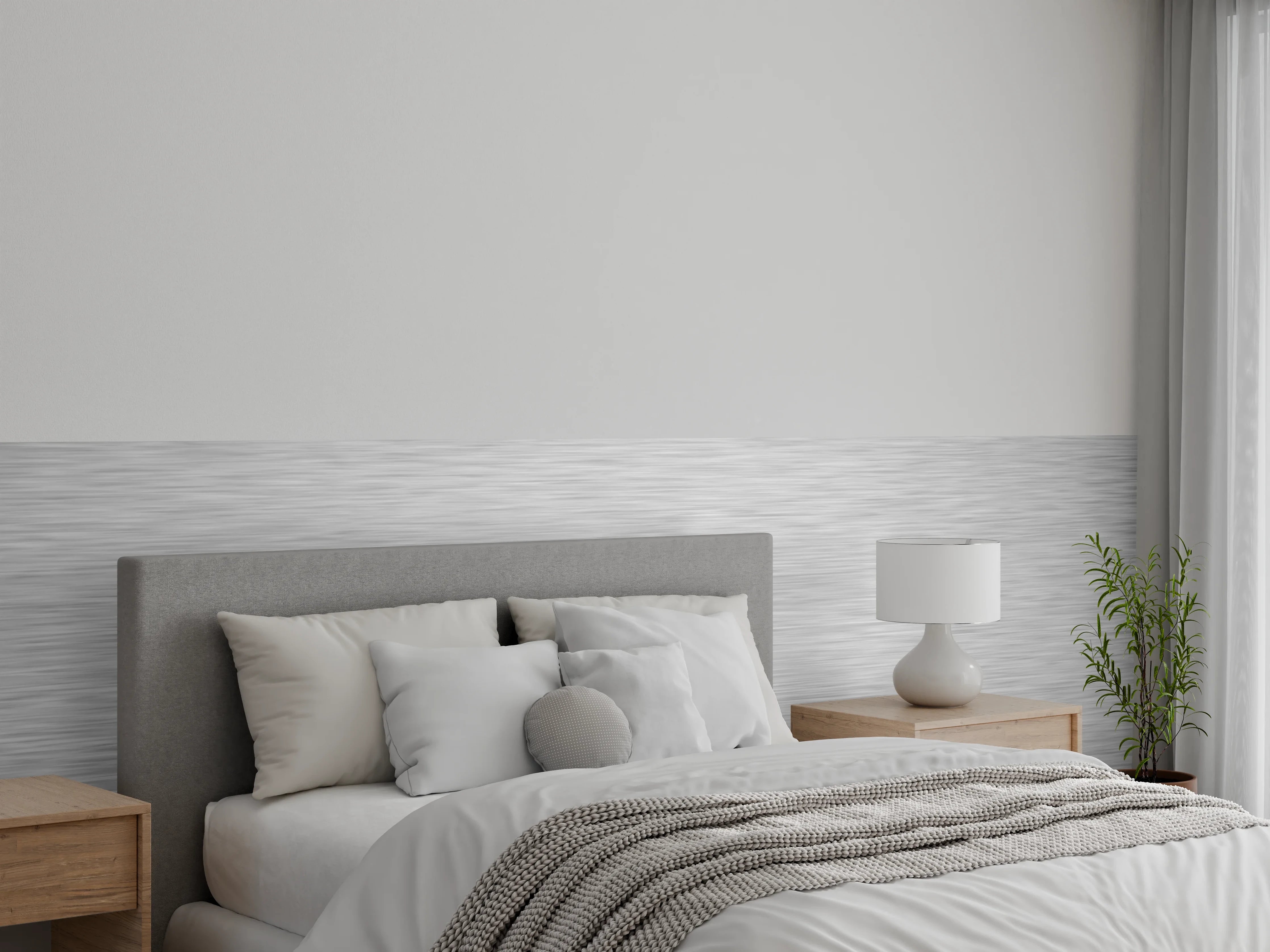 Wandverkleidung Schlafzimmer - Silver - ALU Prime - Metall Gebürstet